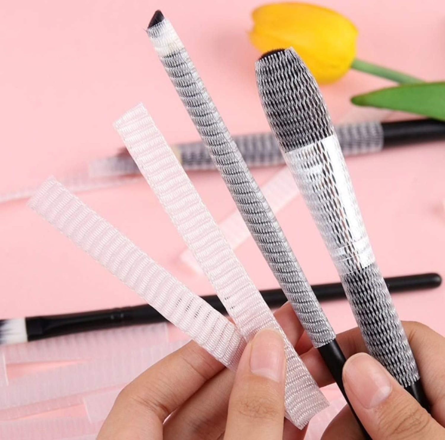 Busstier Makyaj Fırçası Koruyucu Seti Esnek ve Nefes Alabilir Plastik Kılıf Fırçaları Hijyenik ve Düzenli