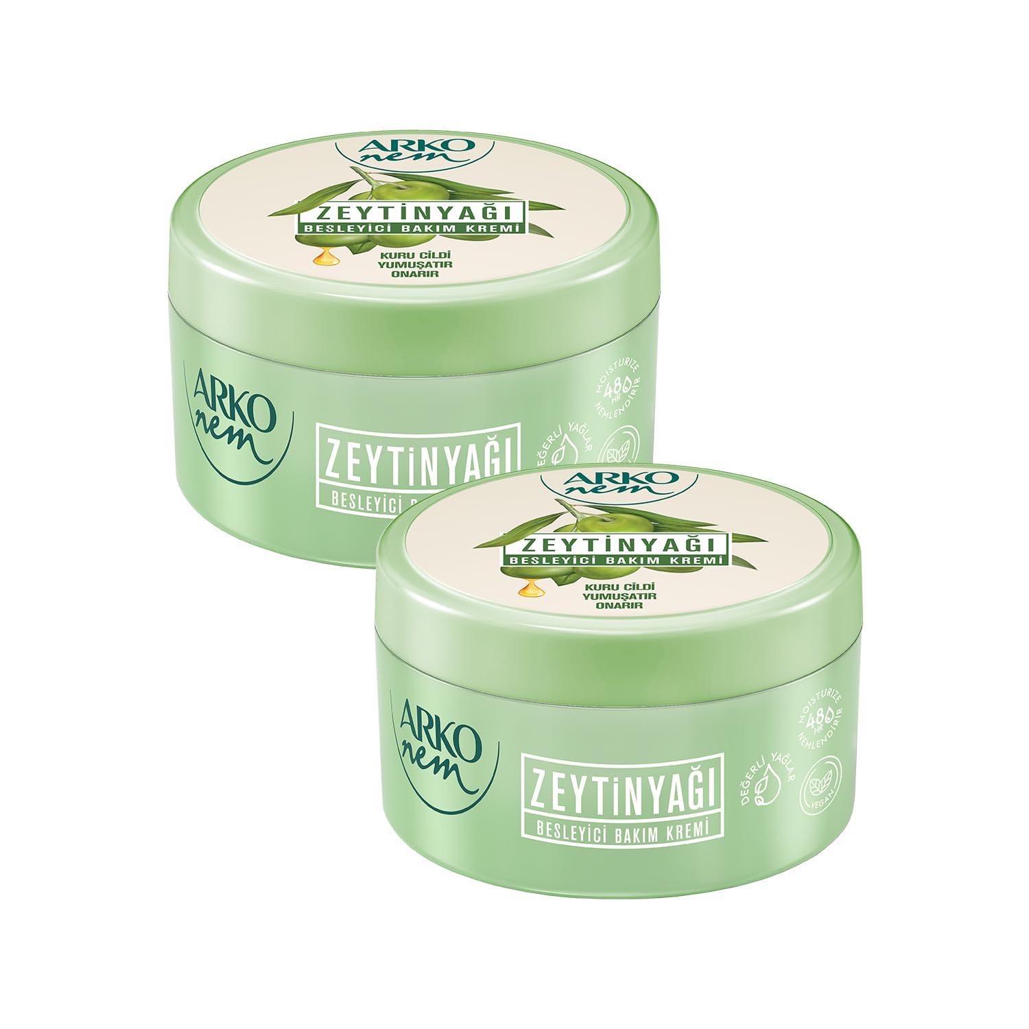 Arko Nem Besleyici Bakım Kremi Zeytinyağlı 2x250 Ml