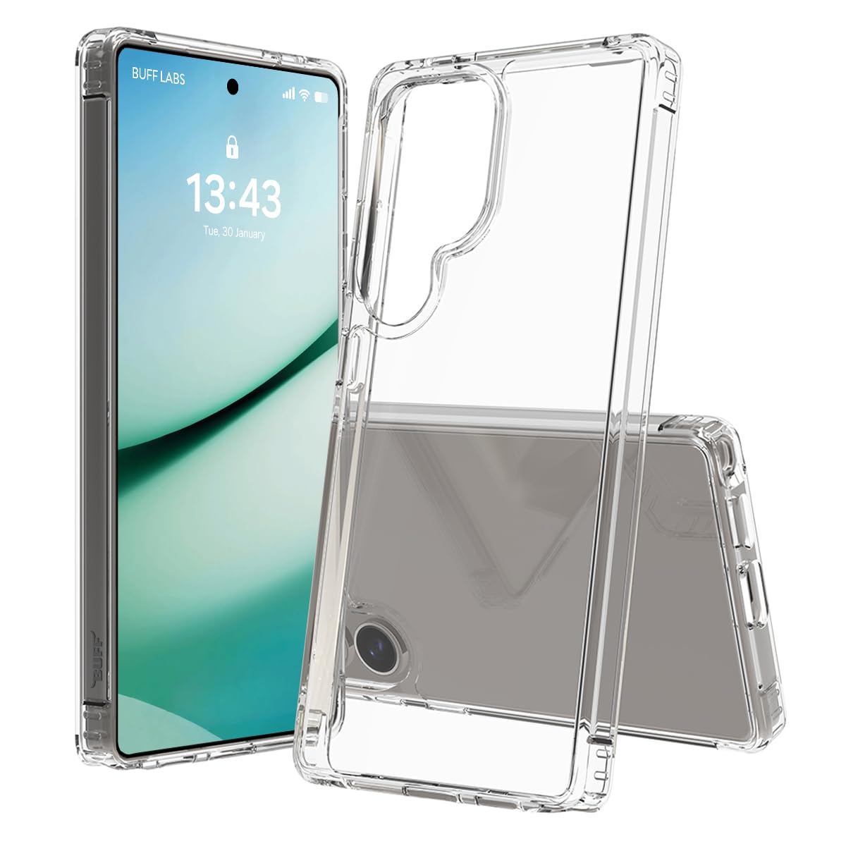 Buff Galaxy S25 Serisi ile Uyumlu Air Hybrid Darbe Emici TPU + PC Şeffaf Kılıf (Galaxy S25 Ultra)