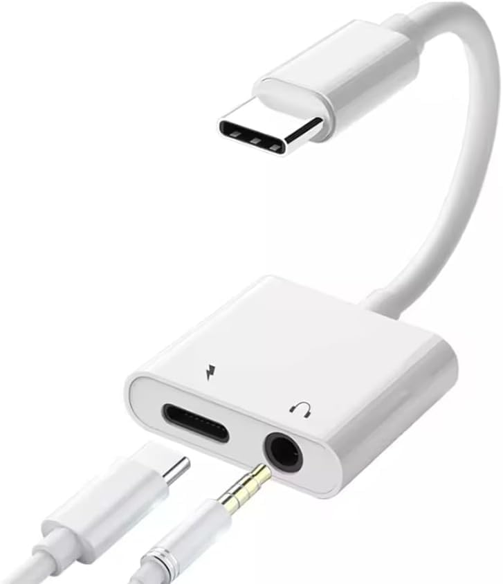 Type-C to Type-C ve 3.5mm Jack Dönüştürücü | Çift Çıkışlı Adaptör | Yüksek Hızlı Şarj ve Ses Aktarımı | USB-C Kulaklık Desteği | Kompakt ve Dayanıklı Tasarım