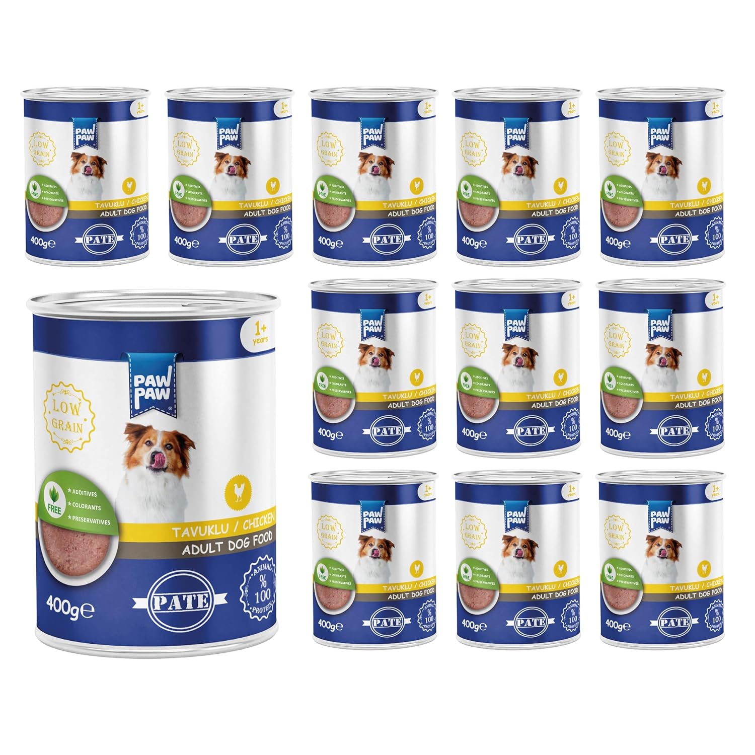 Pawpaw Yetişkin Köpek Tavuklu Pate 400 Gr x 12 Adet
