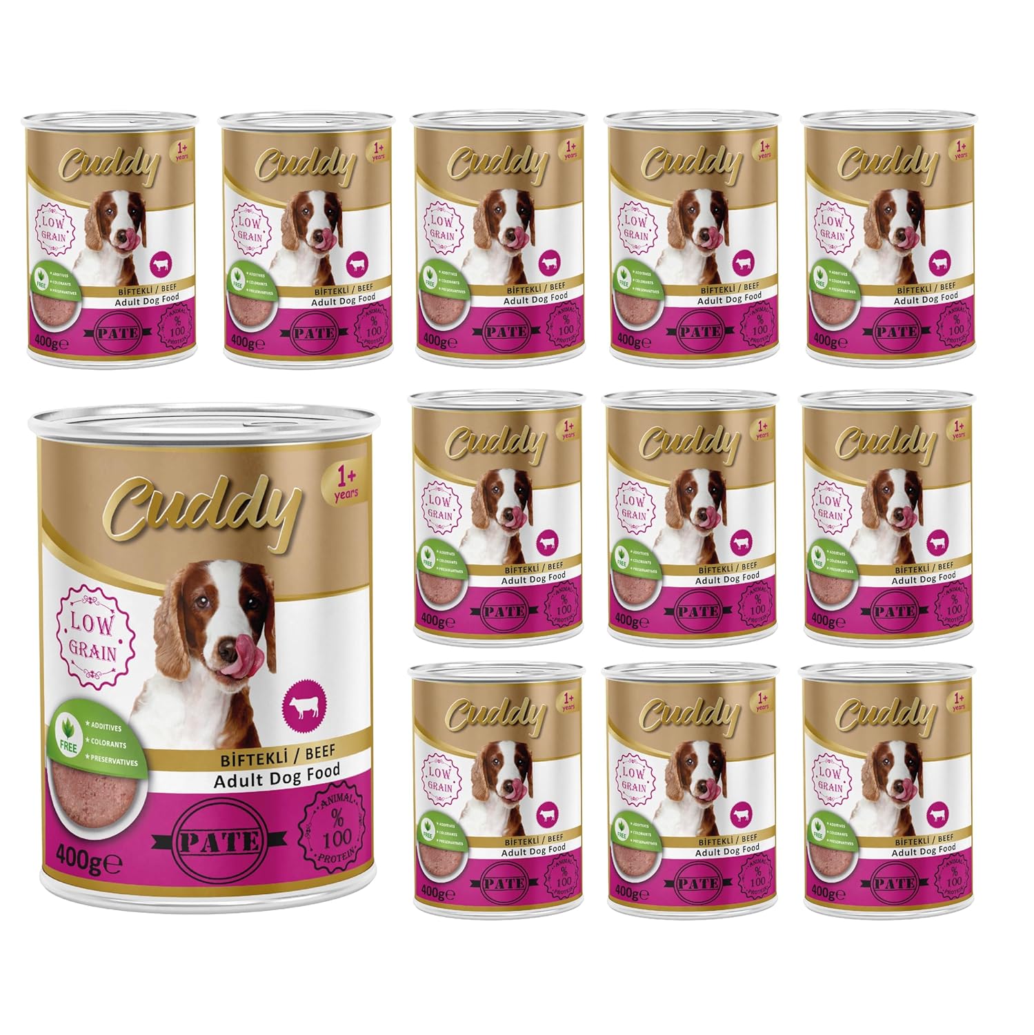 Cuddy Yetişkin Köpek Biftekli Pate 400 Gr x 12 adet