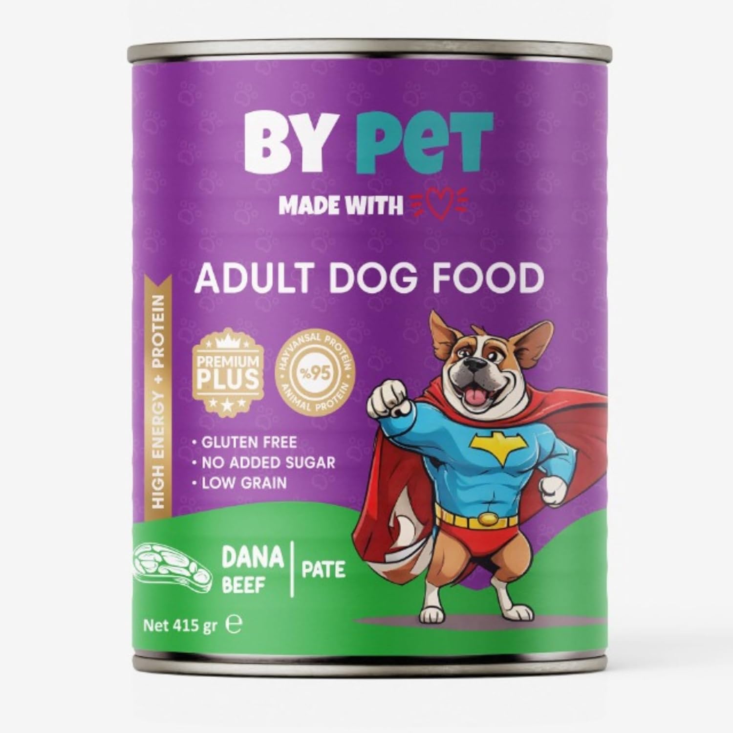 Bypet Dana Etli Yetişkin Yaş Köpek Maması 1 Adet -400 Gram Konserve