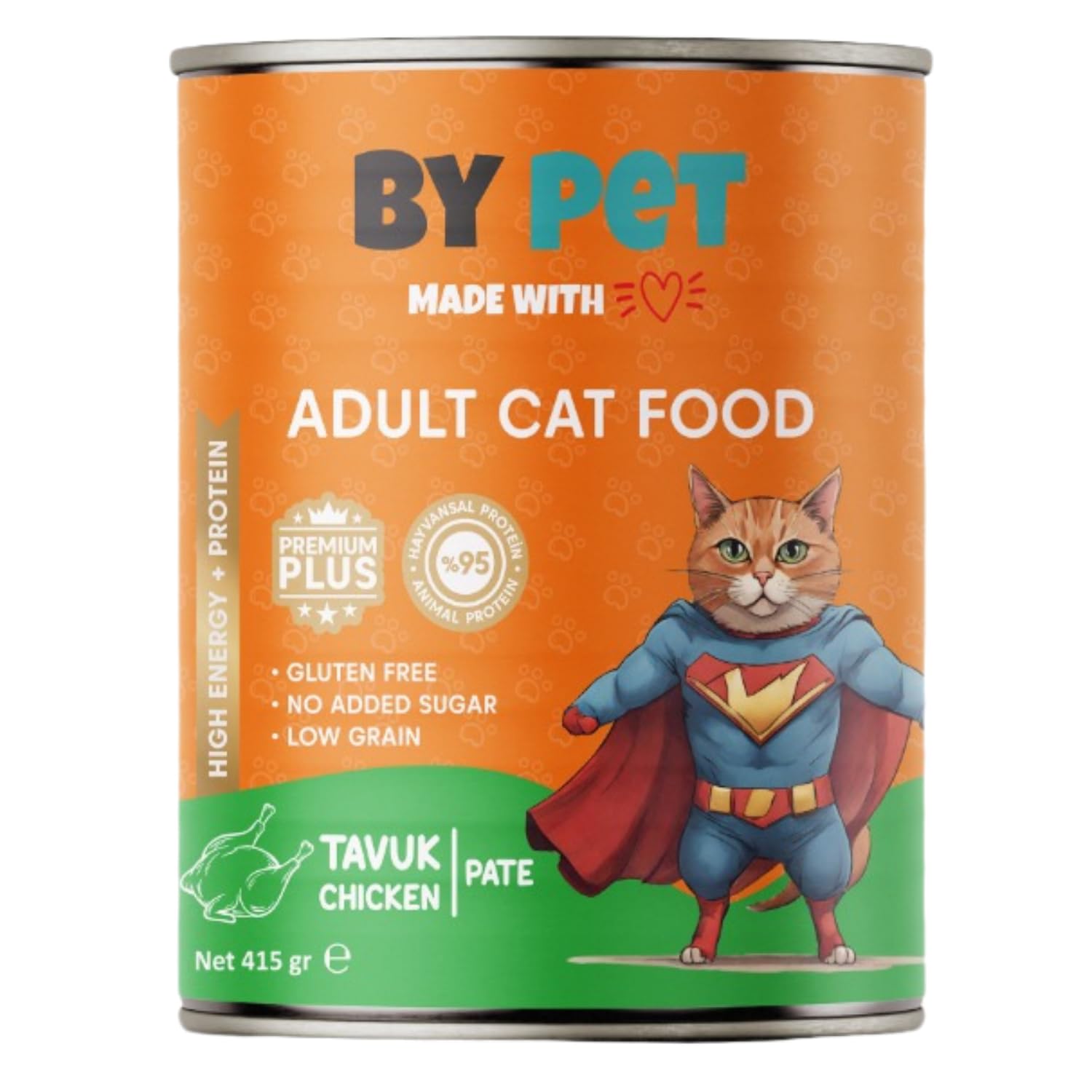 Bypet Tavuk Etli Yetişkin Yaş Kedi Maması 1 Adet -415 Gram Konserve