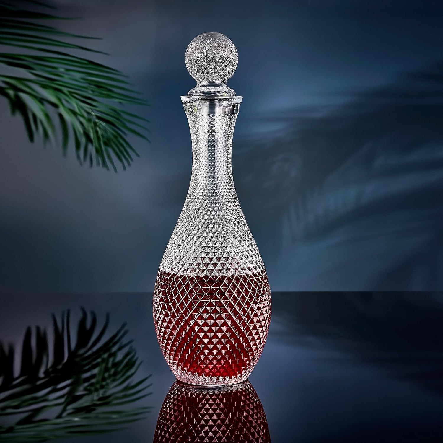 Cam Deposu - Cam Kapaklı Cam Karaf - Sürahi - 900 ml