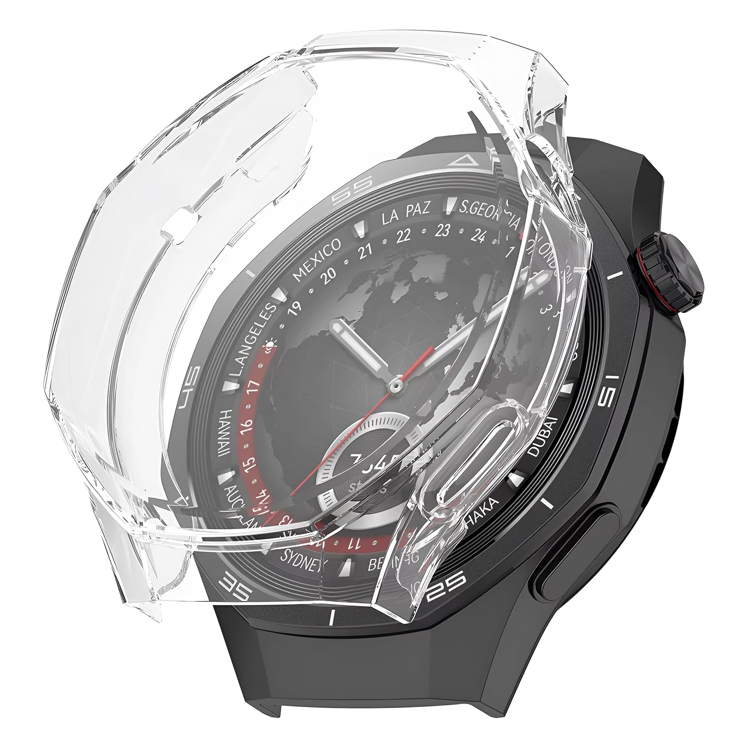 Teknoft Huawei Watch GT5 Pro 46mm için Saati Tam Saran TPU Ekran Koruyuculu Çizilme ve Darbelere Karşı Koruma Sağlayan Dokunmatik Etkilemeyen Silikon Kılıf (Şeffaf, GT5 Pro 46mm)