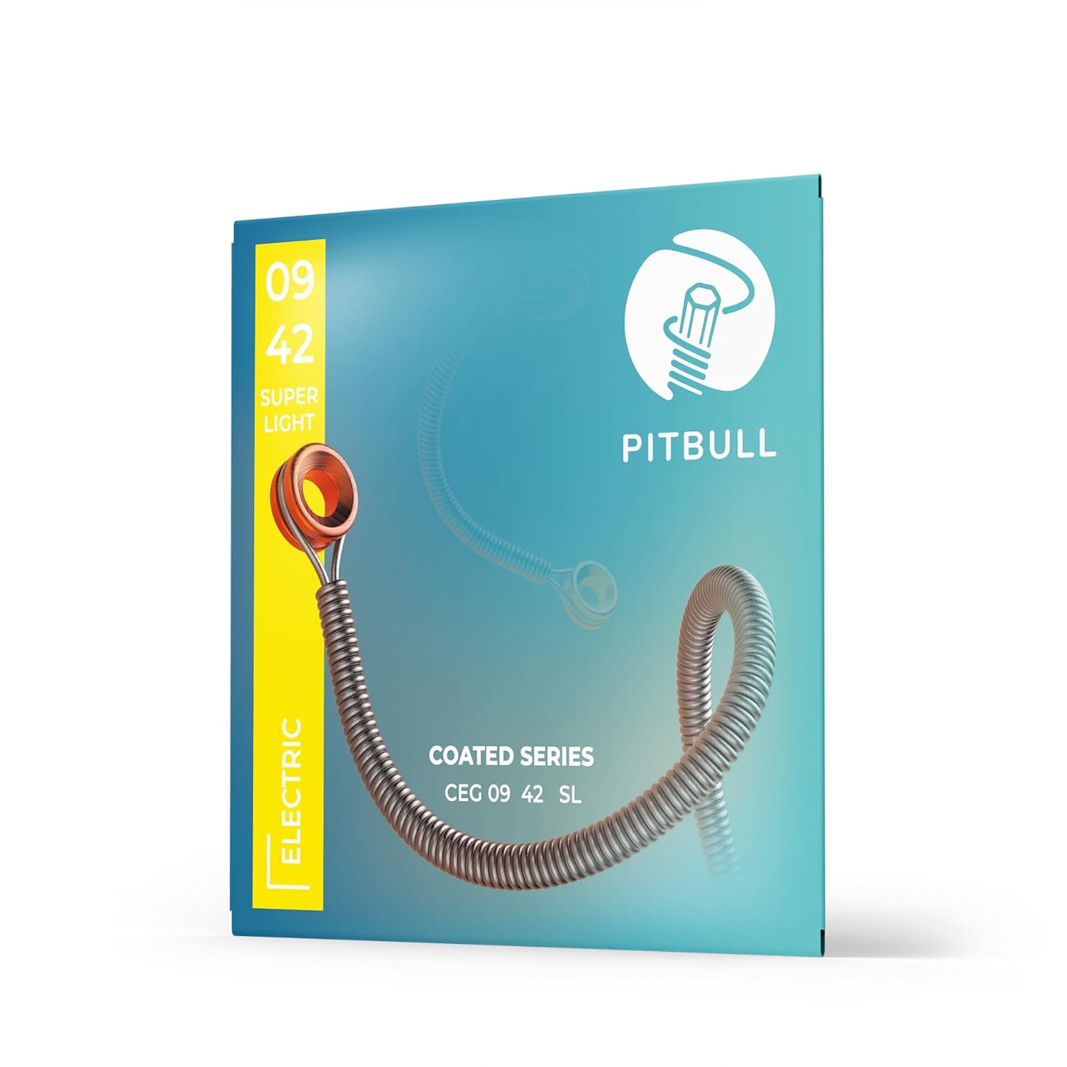 Pitbull Strings Coated Seri Elektro Gitar Teli – Uzun Ömürlü, Parlak Ton, Yüksek Dayanıklılık (09-42 Süper Light)
