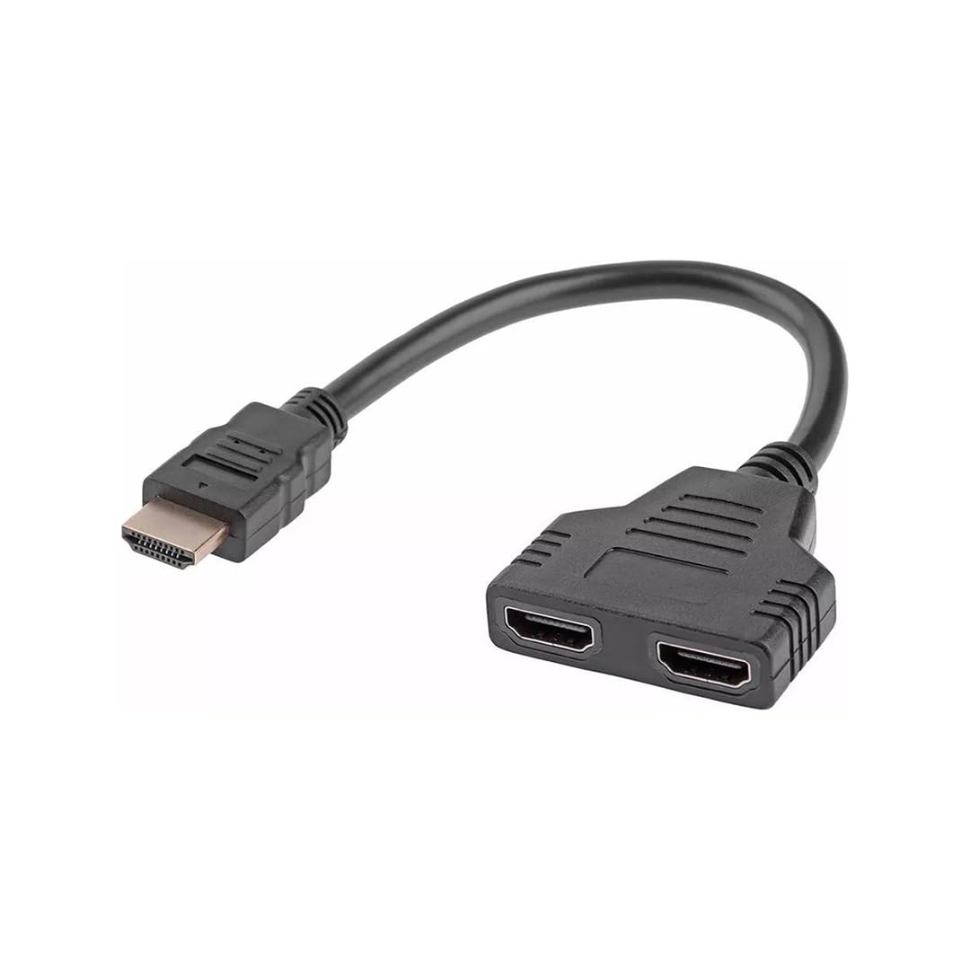 HDMI Splitter Adaptör Kablosu, Erkek-Hdmi Dişi X 2 Adaptör 30 Cm Kablo Çoklayıcı Splitter, Aynı Anda İki Aynı TV'yi Destekler 1080P