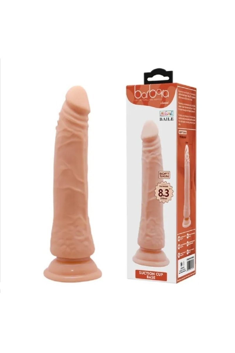 20 cm Vantuzlu Kıkırdaklı Realistik Anal Dildo Penis - B1077