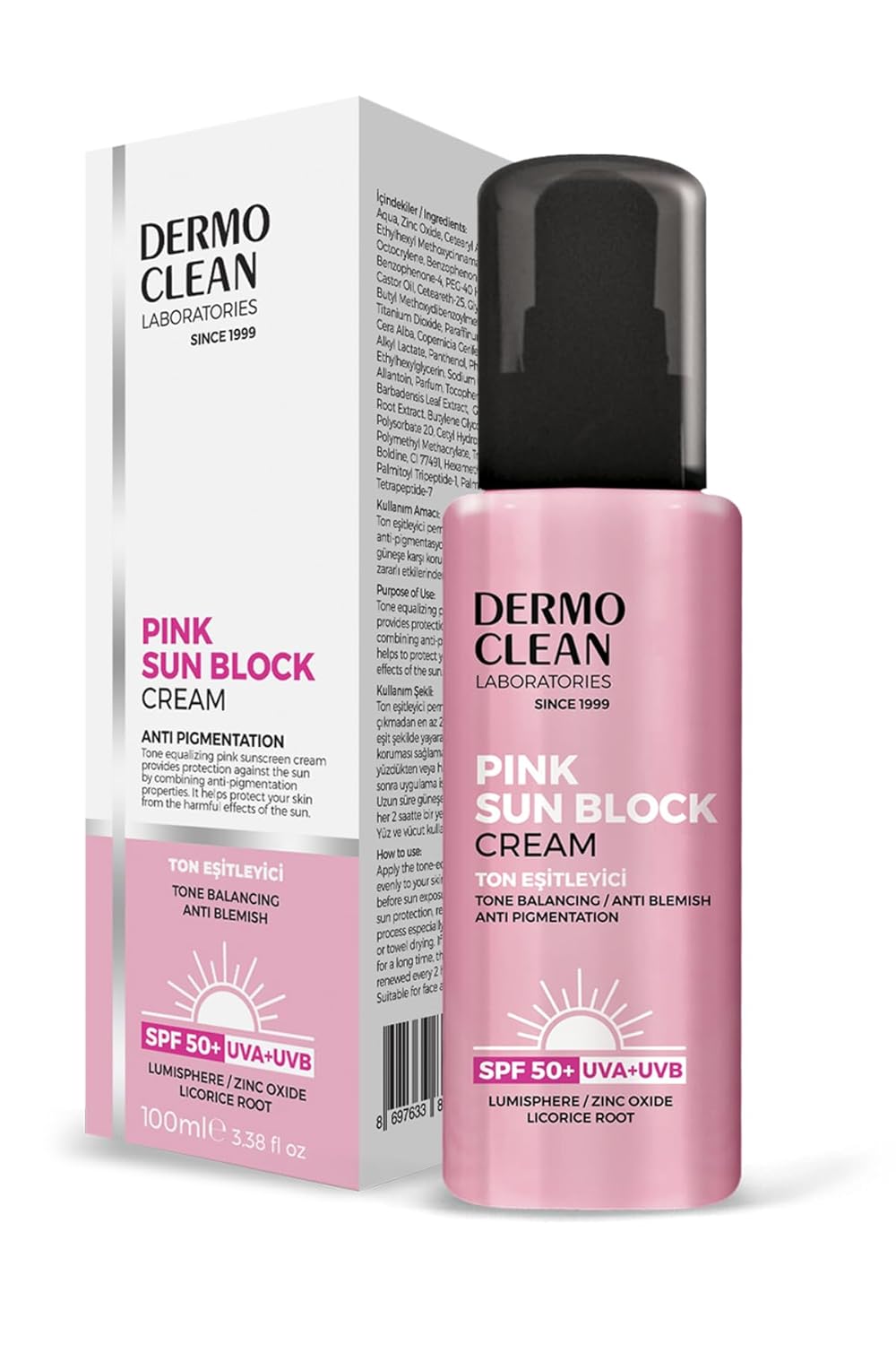 Dermo Clean Ton Eşitleyici Pembe Güneş Kremi 100 Mililitre