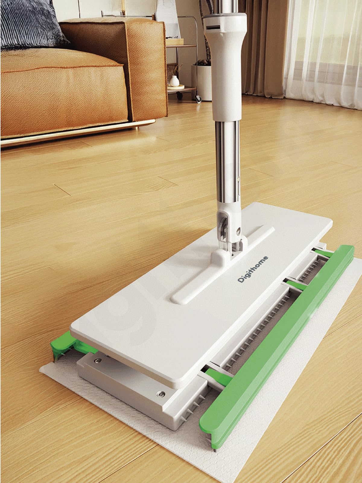 Digithome One Click Akıllı Mop Paleti XL 32cm Tembel Mop El Değmeden Islak Havlu Ve Bez Kullan At Otomatik DGT-101