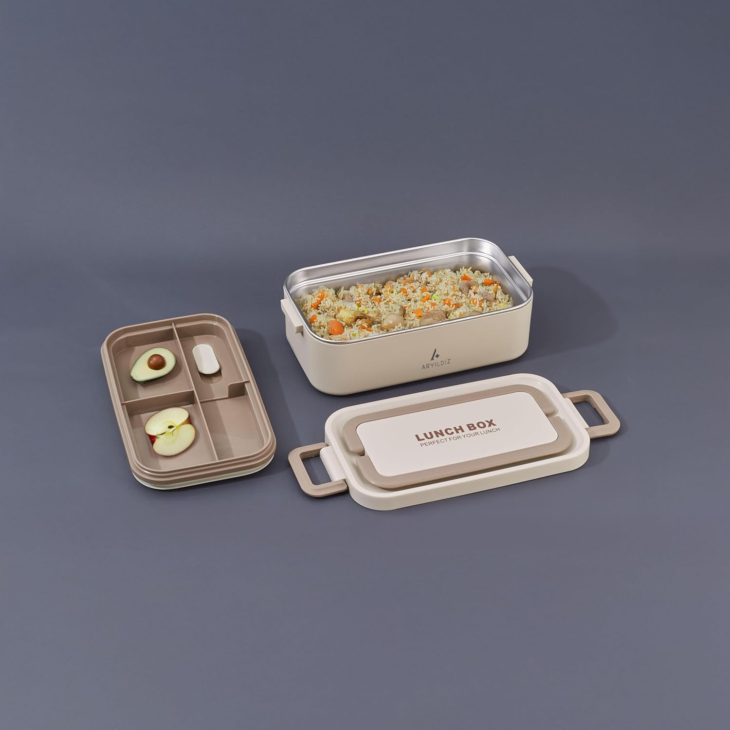 Ar Yıldız Bento Lunch Box Beige 1000 ml