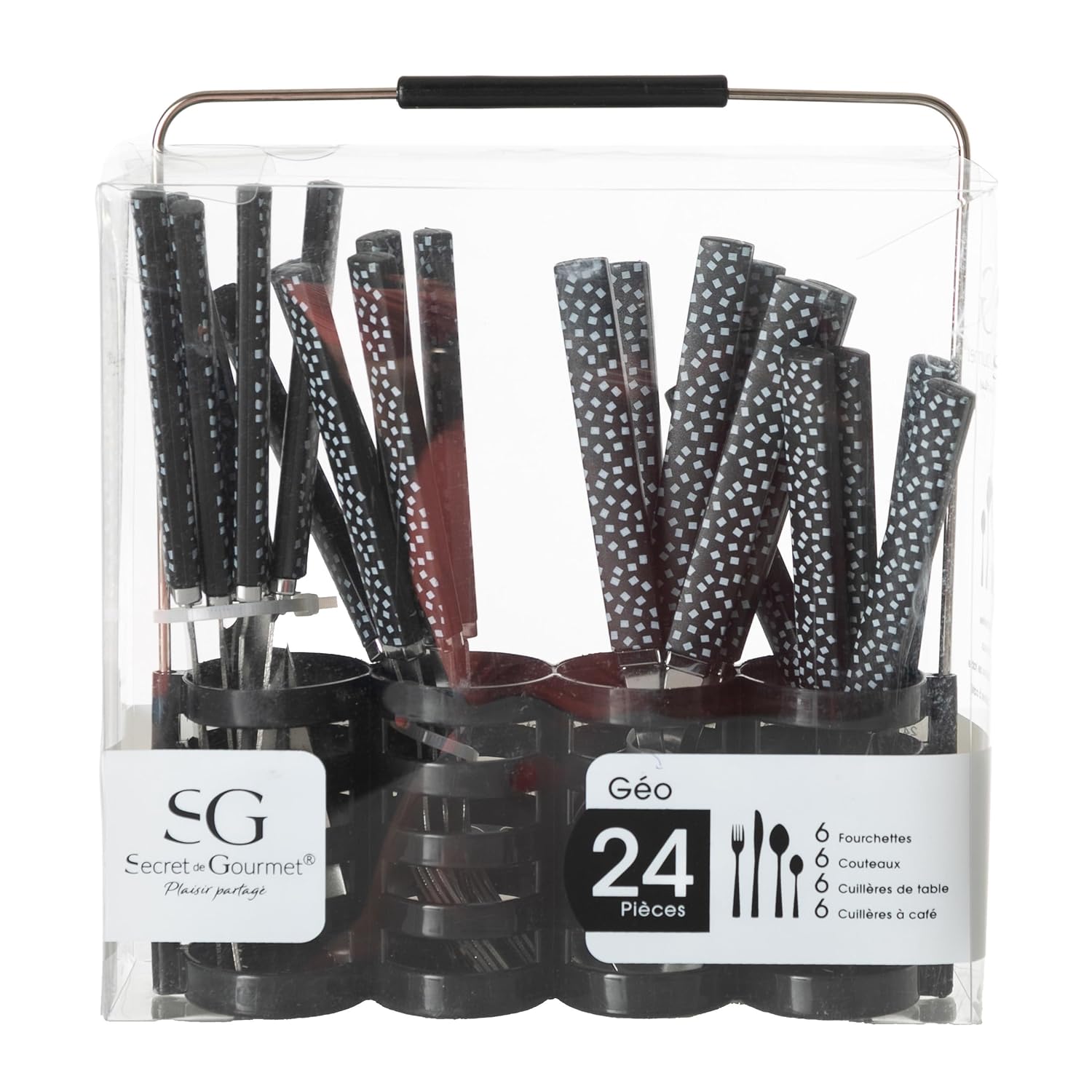 Mudo Concept Black 24 Parça Sepetli Çatal Bıçak Seti