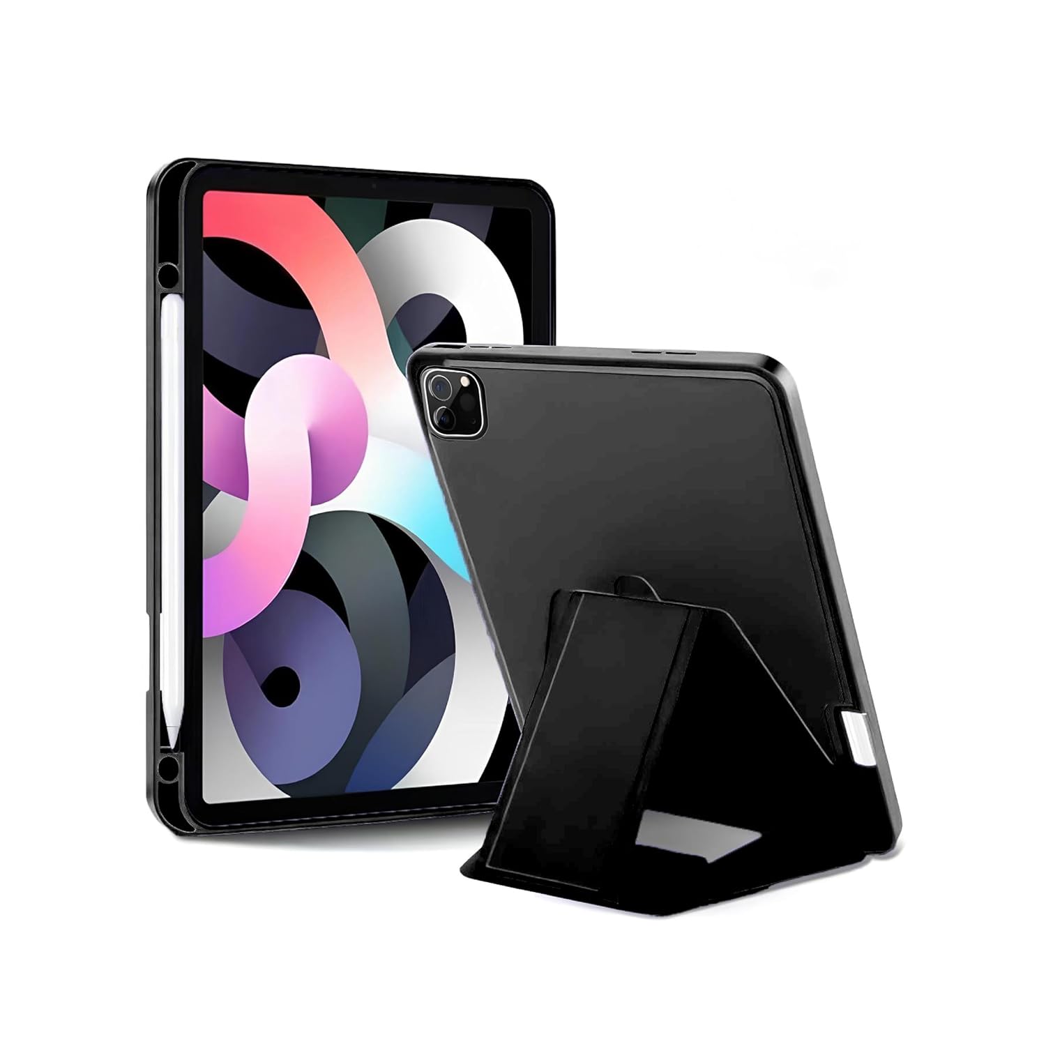 Babilden Samsung Tablet İle Uyumlu Kılıf Lüks Kadife İç Kaplamalı Suni Deri Mıknatıslı Standlı Tablet Arka Kapak (Siyah, Galaxy Tab S9 / S9 FE)