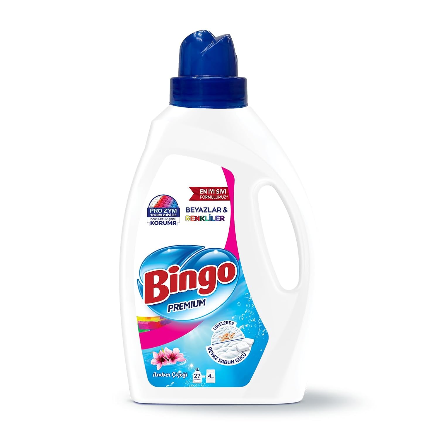 Bingo Sıvı Deterjan 1755 ml, Renkli & Beyaz, Amber