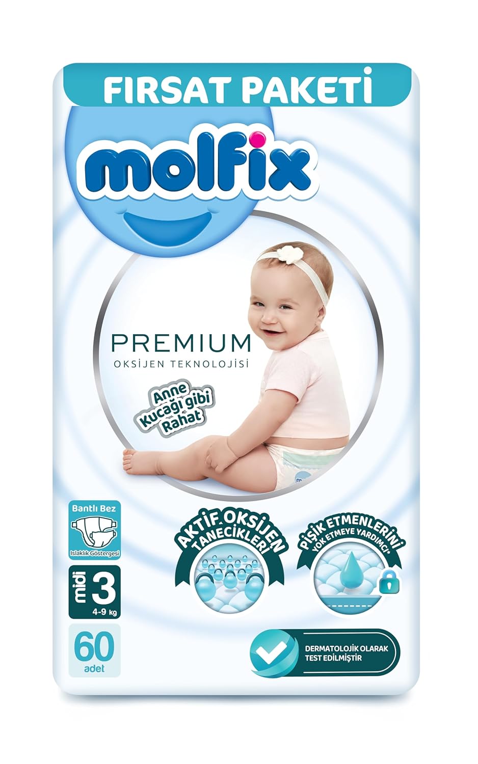 Molfix Oks Midi 60'lı Bebek Bezi