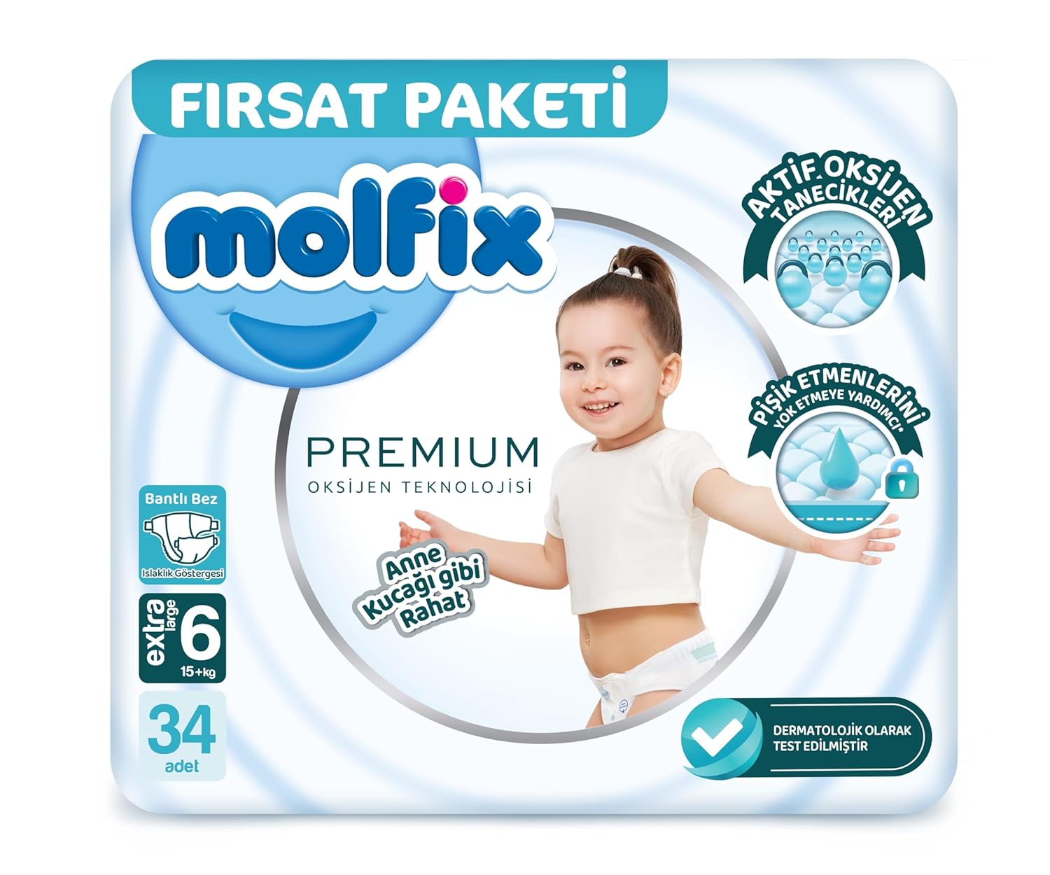 Molfix Oks E. Large 34'lü Bebek Bezi