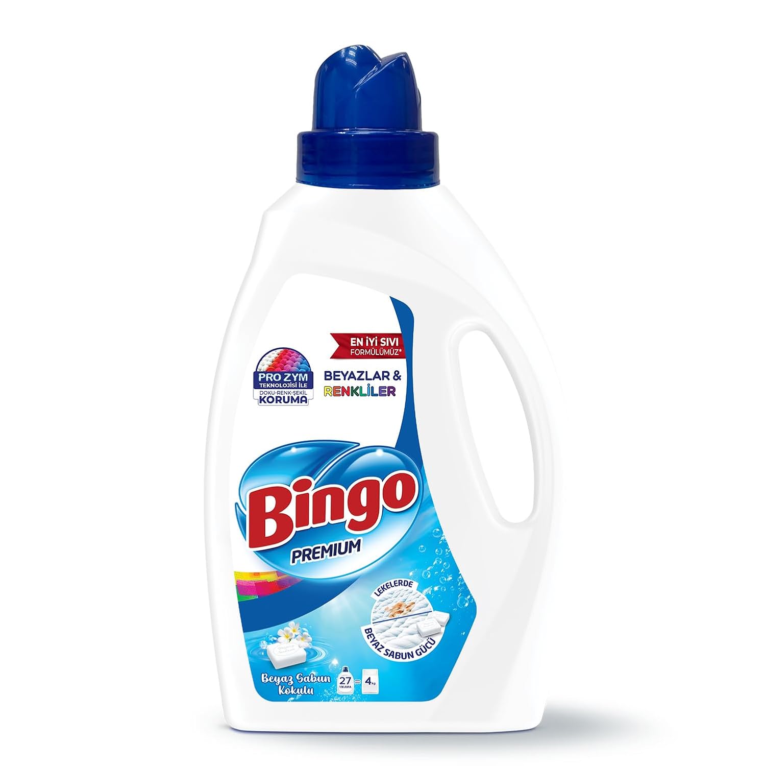 Bingo Sıvı Deterjan 1755 ml, Renkli & Beyaz, Beyaz Sabun