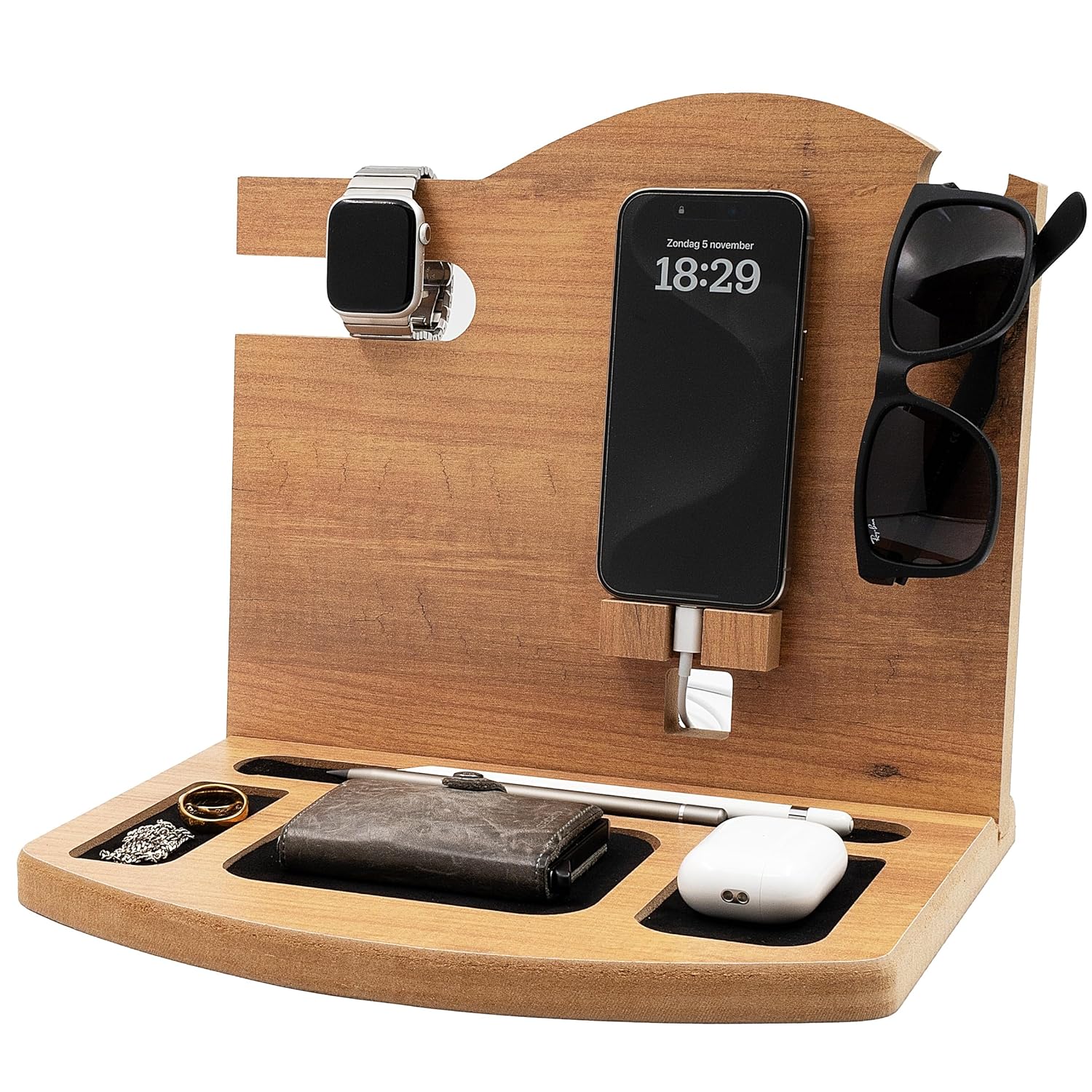 pratikoutdoor Düzenleyici Organizer, Ahşap Masaüstü Çok Amaçlı Organizer