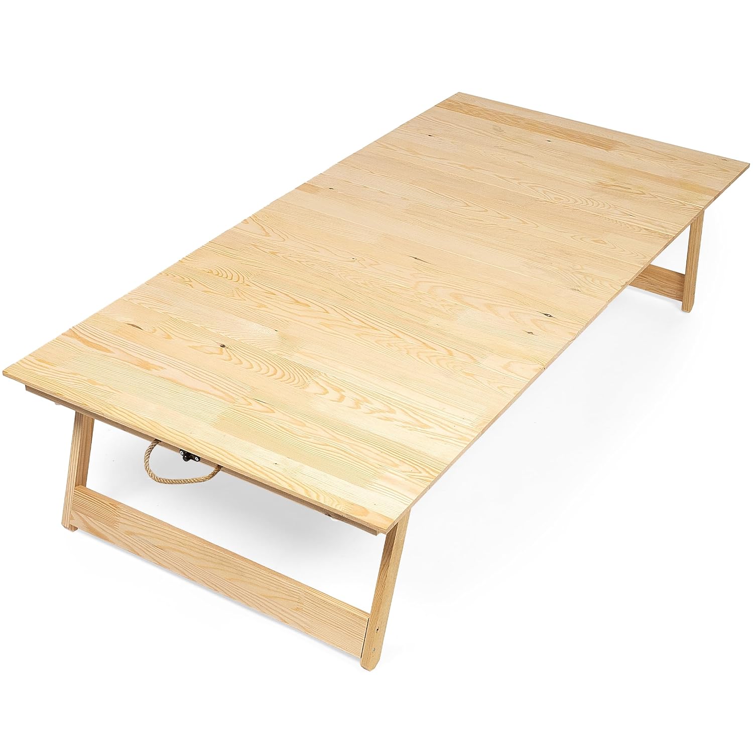 pratikoutdoor Katlanır Sabit Ayaklı Kamp, Piknik ve Bahçe Masası 70x120 cm - Ham Naturel Renk