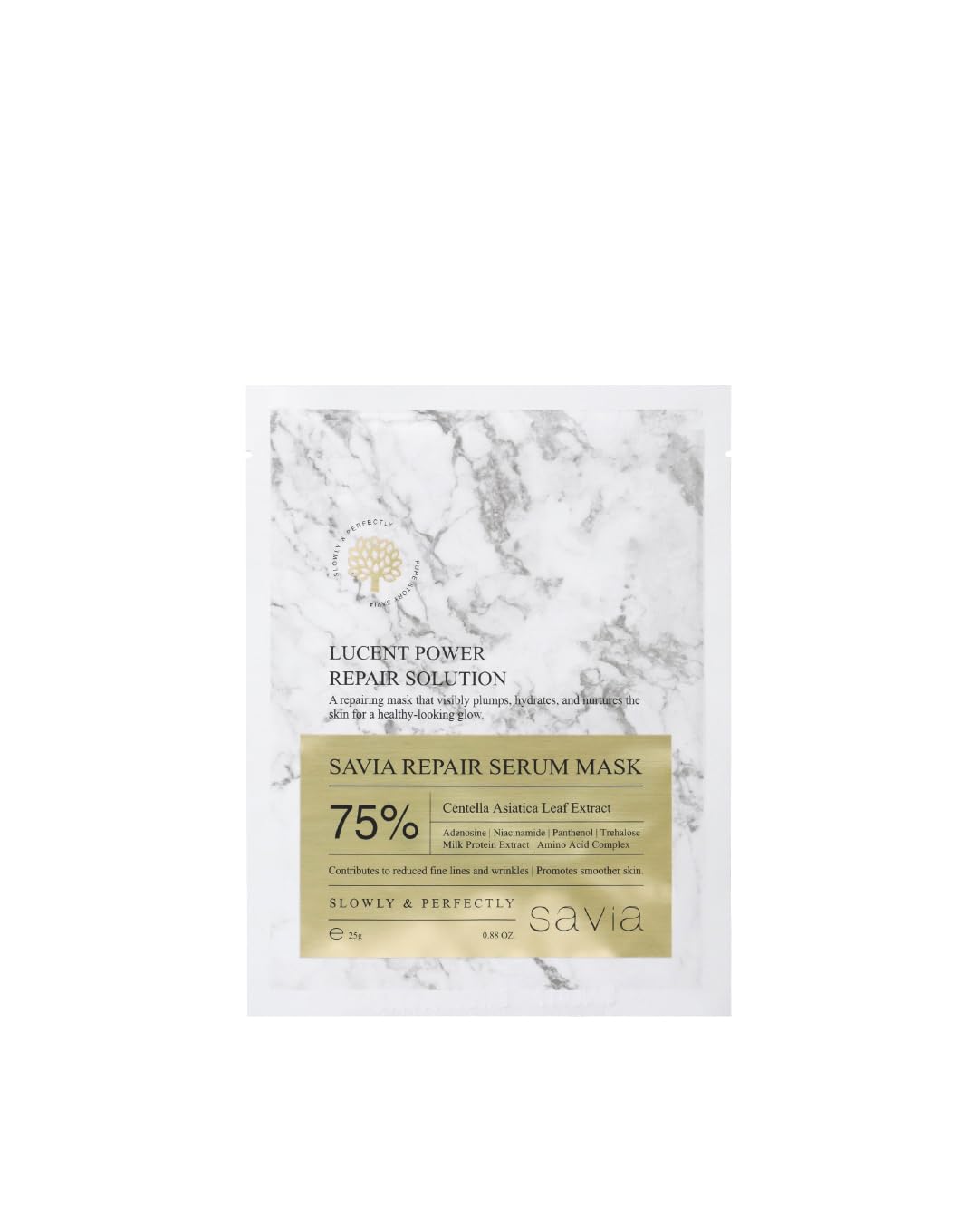 Ovaco Onarıcı ve Kırışıklık Karşıtı Savia Yaprak Yüz Maskesi, Yüzde 75 Centella Asiatica, Niacinamide ve Hyaluronik Asit, Yoğun Nemlendirici ve Yenileyici Bakım