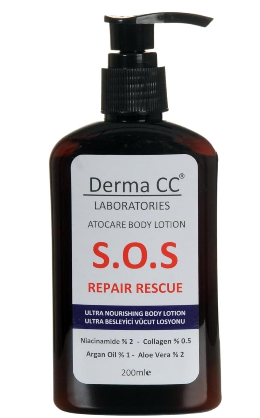 DERMA CC LABORATORIES Atocare Body Lotion S.O.S Bakım - Atopik Ciltlere Özel Vücut Losyonu, 200 Mililitre