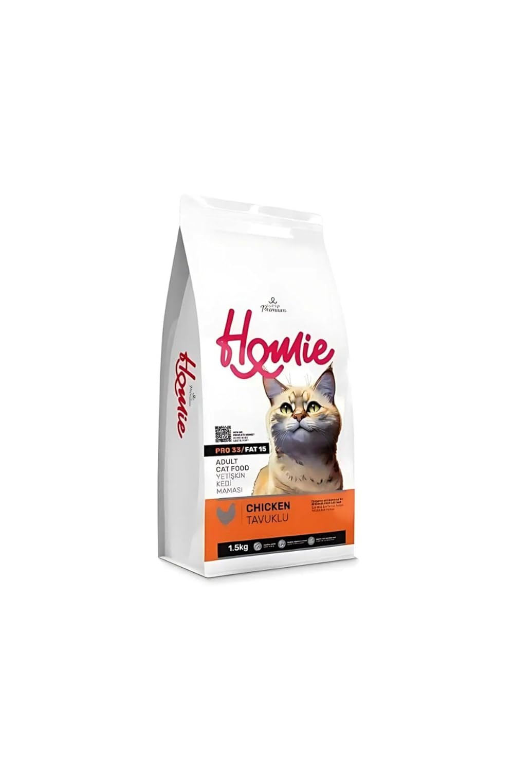 Homie Süper Premium Tavuklu Yetişkin Kedi Maması 1.5 Kg
