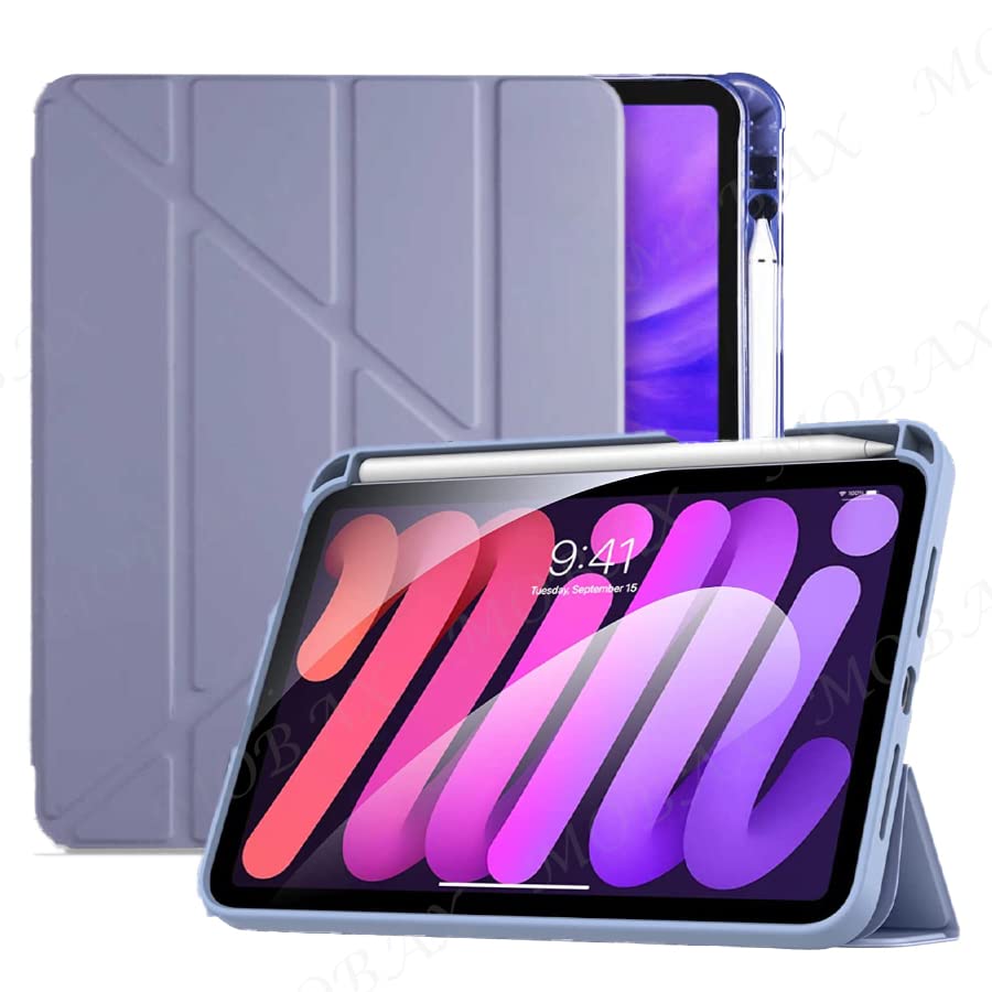 Apple iPad Air İle Uyumlu 11inç M2 2024 Kılıf Kalem Şarj Bölmeli Case A2902 A2903 A2904 Lavendery Gray
