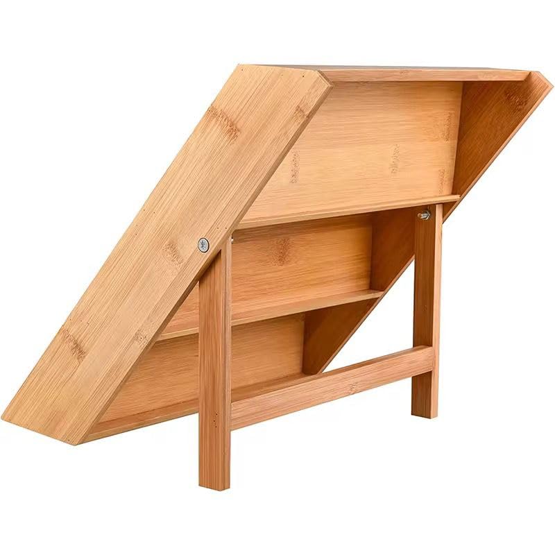 Orret Home 3 Katlı Doğal Bambu Ayaklı Baharatlık Rafı Organizer – Tezgah Üstü ve Çekmece İçi Kullanıma Uygun, Katlanabilir, Kaymaz Ayaklı, Kompakt ve Şık Tasarımlı Mutfak Düzenleyici