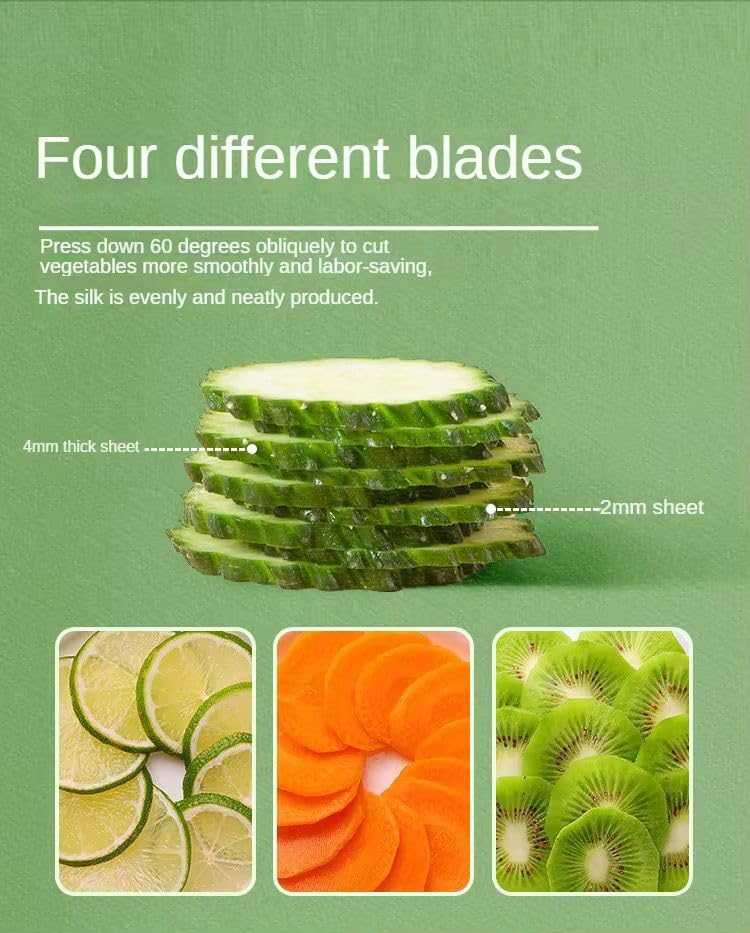 Orret Home Profesyonel Basmalı Rende Doğrayıcı – 3 Bıçaklı Paslanmaz Çelik Kesme, Mandolin Doğrama ve Rendeleme Aleti – Sebze, Meyve, Peynir, Salata ve Pratik Mutfak Kullanımı İçin Ergonomik Tasarım