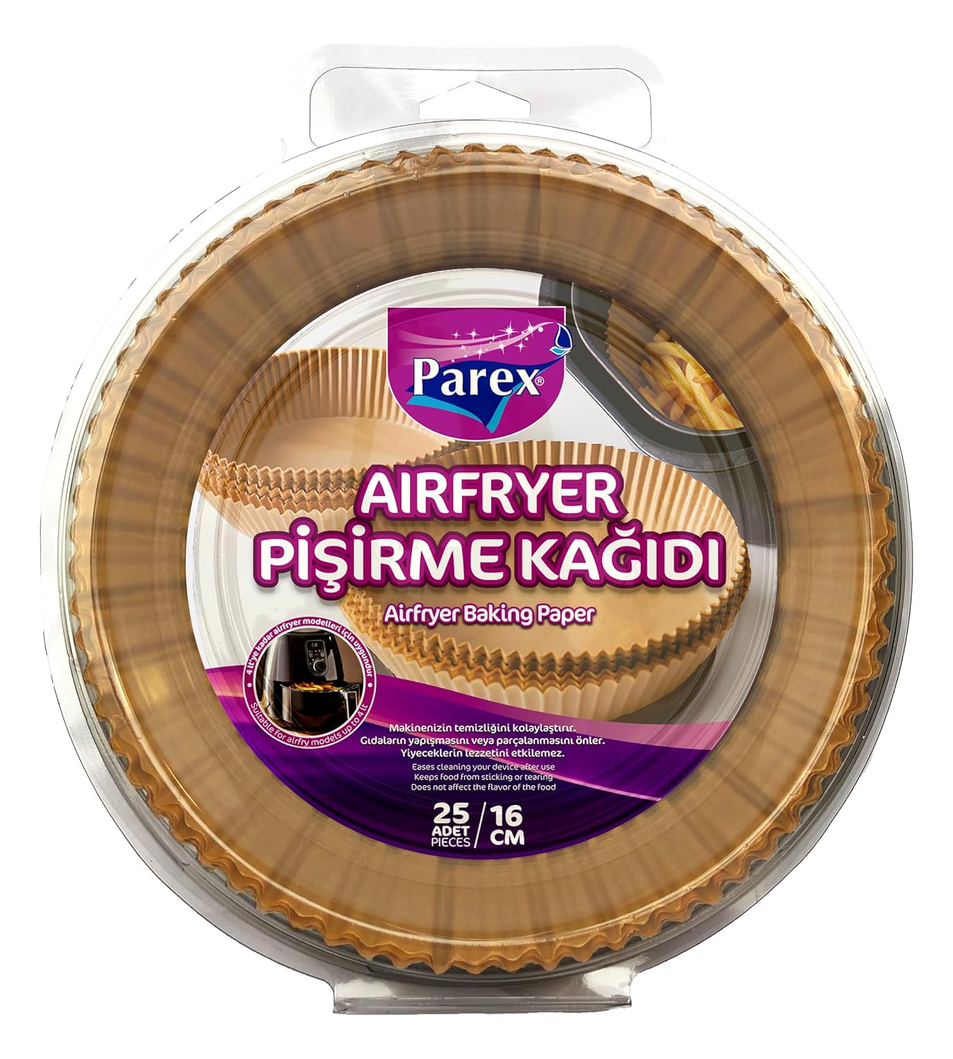 Parex Airfryer Pişirme Kağıdı 25'li