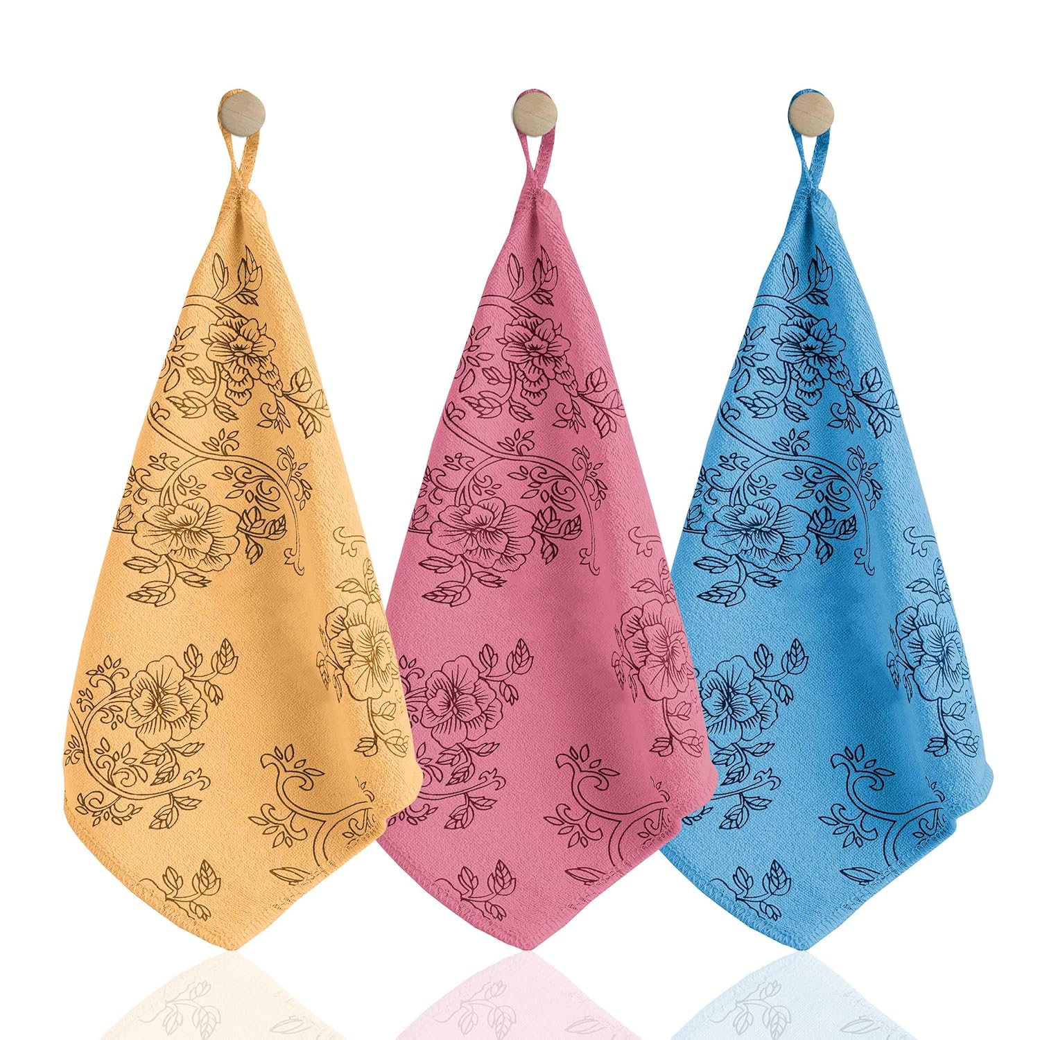 MICLO CLEANING | Premium Kalite Desenli Kadife Mutfak Bezi | Leke Tutmaz-Koku Yapmaz x3 Adet 30x40cm