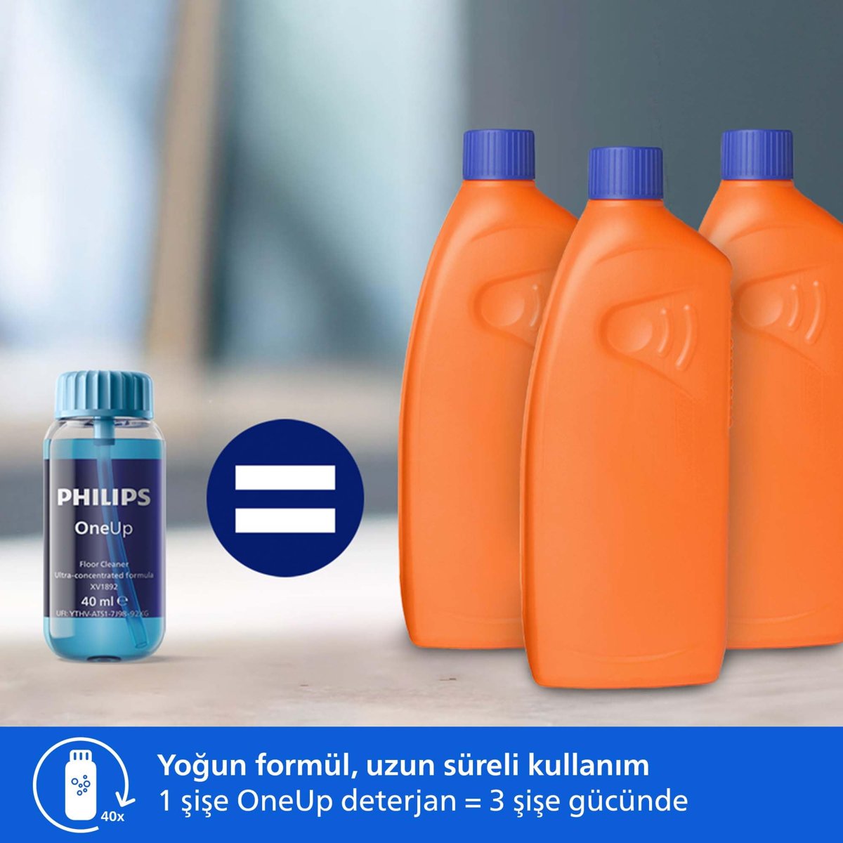 Philips OneUp 5000 Serisi Elektrikli Mop, Kablosuz, Bakterilere karşı %99,9 etkili, 360 derece başlık ile zahmetsiz kullanım, (XV5113/01)