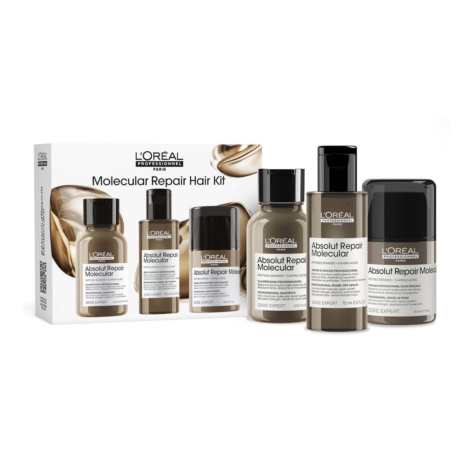 L'Oreal Professionnel Paris Serie Expert Absolut Repair Molecular Mini Trio Kit, Saç Bakım Seti