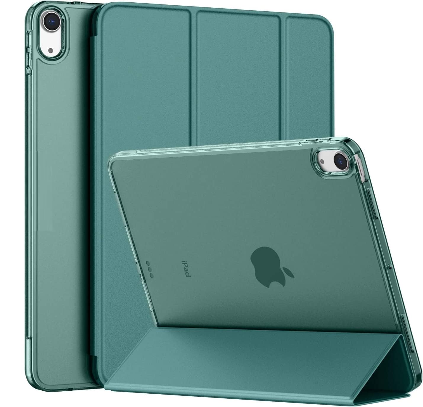 Apple iPad 11.Nesil A16 11inç/10.Nesil 10.9inç ile uyumlu Kılıf PU Deri Smart Standlı Case Koyu Yeşil