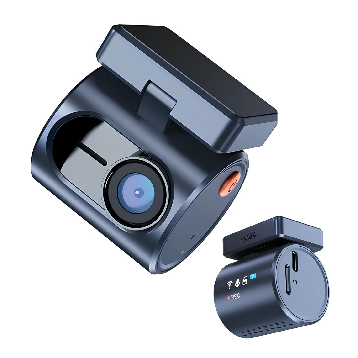 Kawa Mini 3 Pro 2K 1296P WDR Wi-Fi G-Sensörlü Gece Görüşlü Araç Kamerası Şeffaf LED Bildirim Ekranı