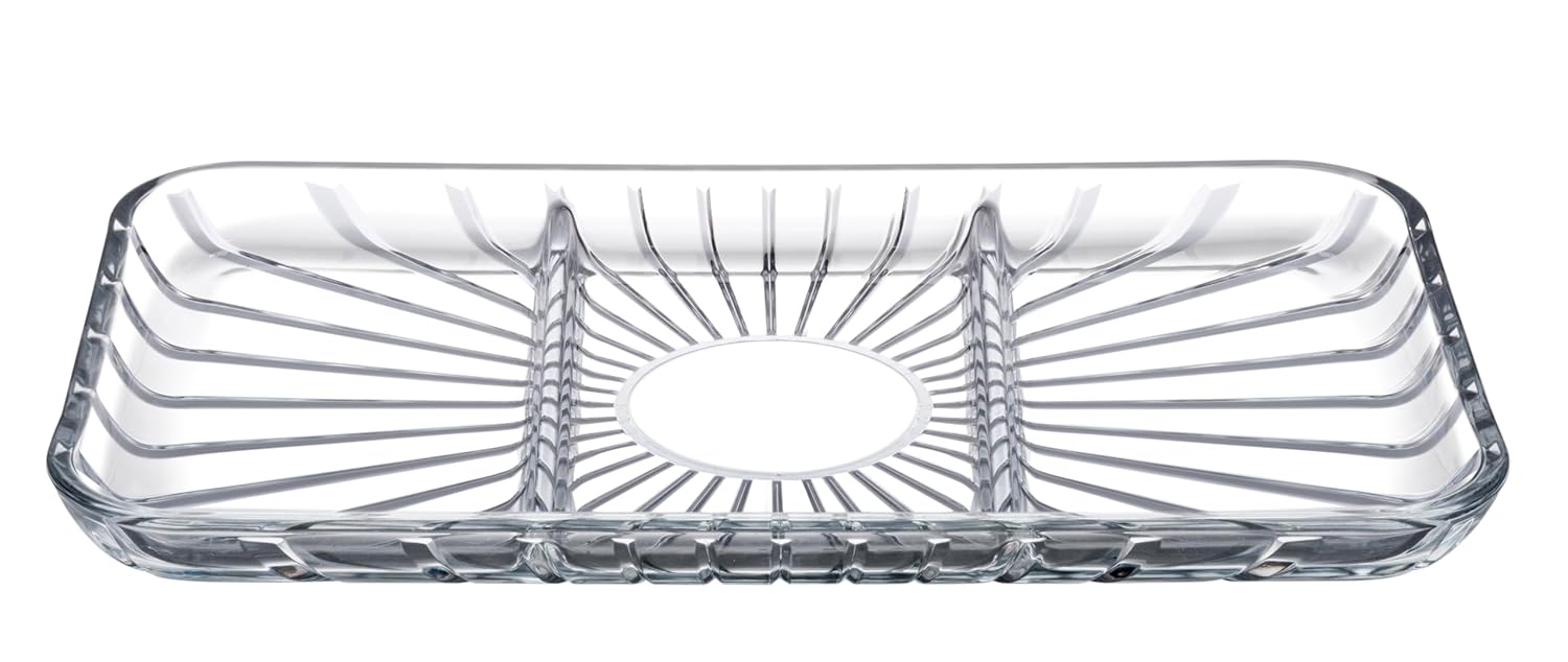 PAŞABAHÇE ELEGANT BÖLMELİ DİKDÖRTGEN TABAK 162X276 MM 000-SEFFAF 1 OFSETHEDİYELİK KUTU 6 PAŞABAHCE