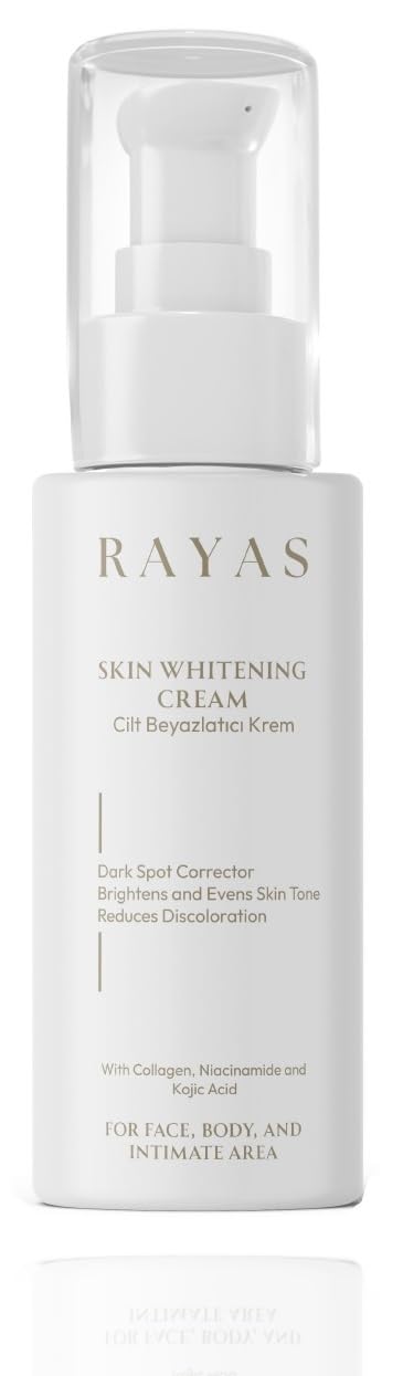 RAYAS Cilt Beyazlatıcı Aydınlatıcı Glutatyonlu Leke Karşıtı Krem Kolajen, Niacinamide & Kojik Asitli 50 ml