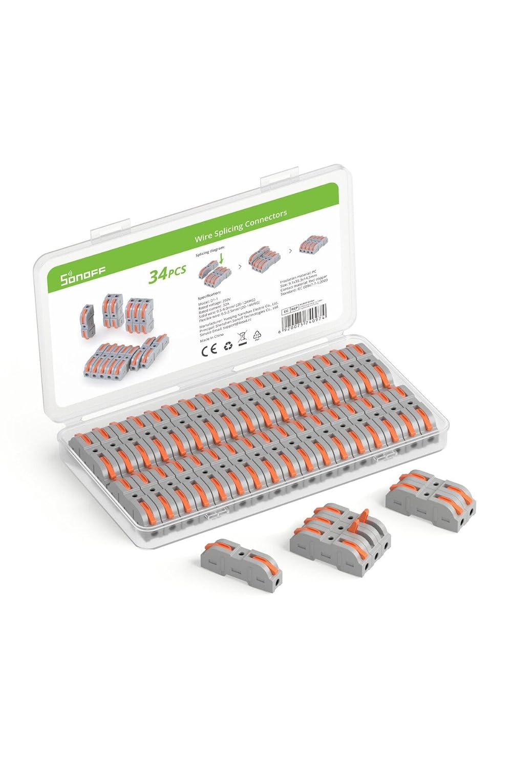 Sonoff 211 Raylı Kablo Konnektörü (KLEMENS)