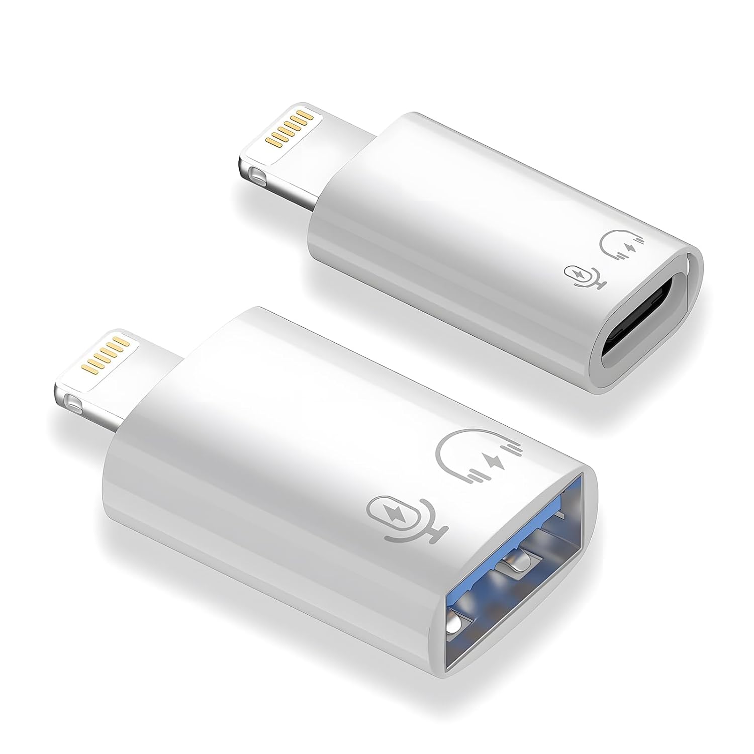 Joyzzz USB C Adaptörü, iPad için 2 Paket USB C ve USB 3.0 Dişi - Erkek OTG Adaptörü, Destek Bağlantı Kartı Okuyucu, USB Flash Sürücü, Fare, Yaka Mikrofonu, vb