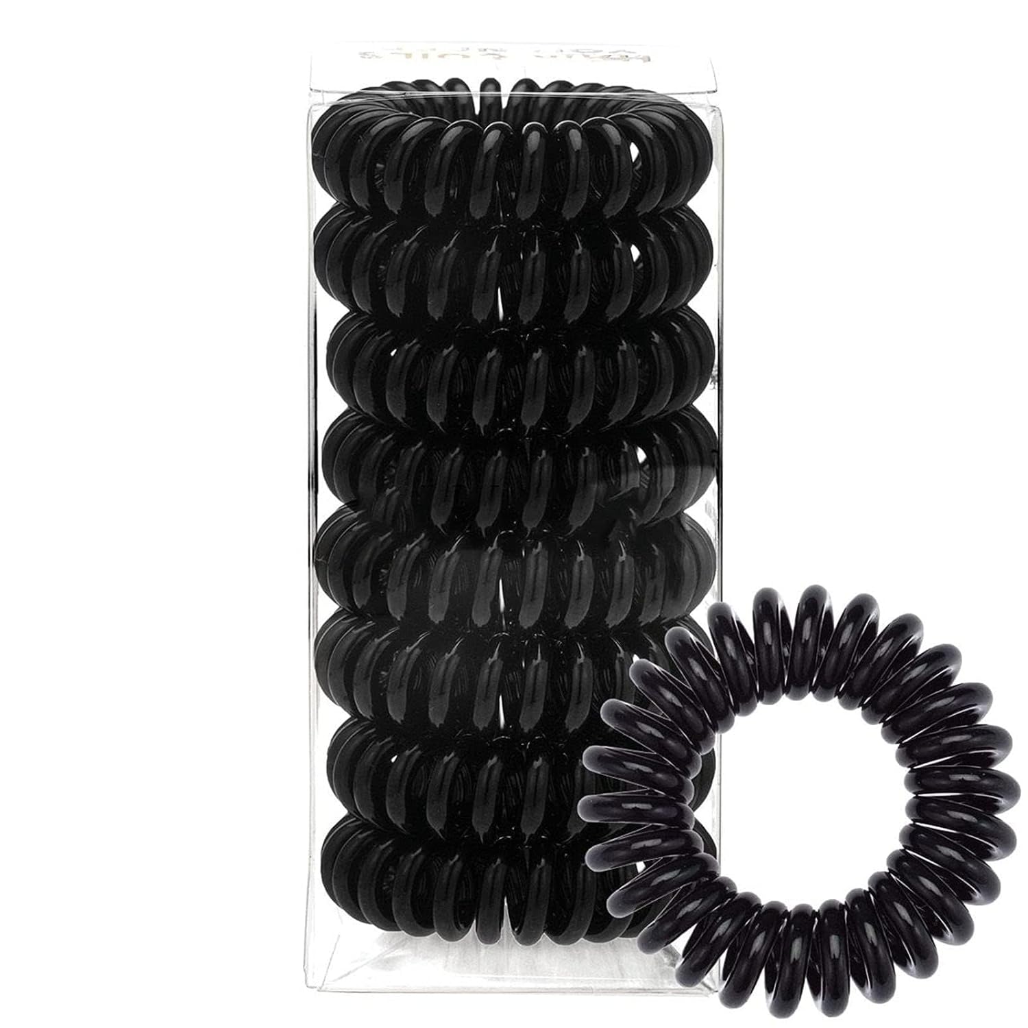 Xspring Telefon Kablosu Elastik Saç Bağları, 8 ADET At Kuyruğu Tutucu Saç Bobinleri Kırışıklık Yok, Telefon Kablosu Elastik Saç Bağları, Kadınlar Kızlar için Su Geçirmez Bobin Saç Aksesuarları