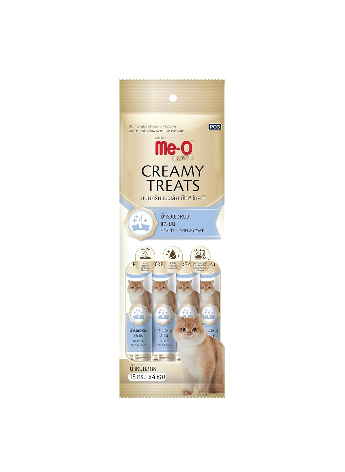 Me-O Gold Creamy Ton Balığı ve Biotin 15gr 4lü