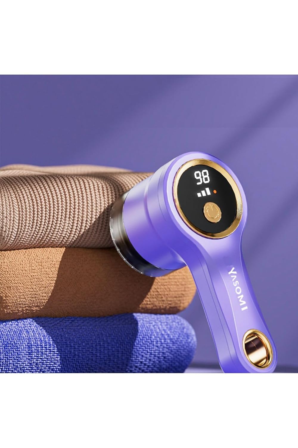 Yasomi Dn-31 Quilmate Usb Şarj Edilebilir Led Ekran Tiftik-Tüy Toplama Makinesi (Mor)