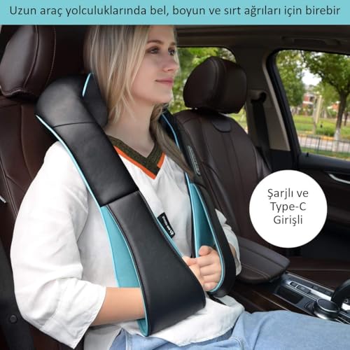 Valkyrie Şarjlı Shiatsu Bel Bacak Ayak Sırt Boyun Masaj Aleti Isıtmalı 8 Nodüllü 1. Kalite Rahatlatıcı Kas Gevşetici Masaj Cihazı