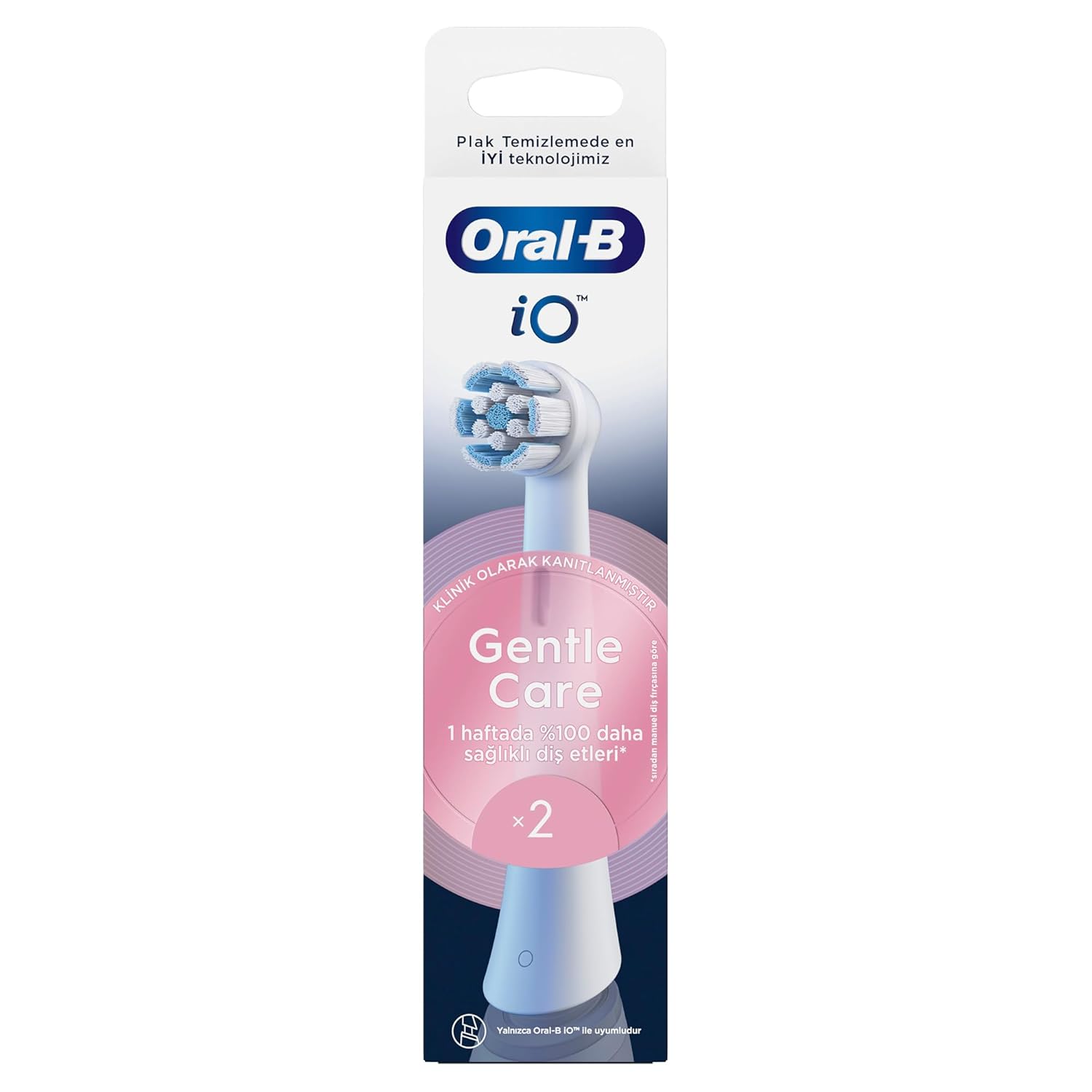 Oral-B iO Gentle Care Beyaz Diş Fırçası Yedek Başlığı 2 Adet