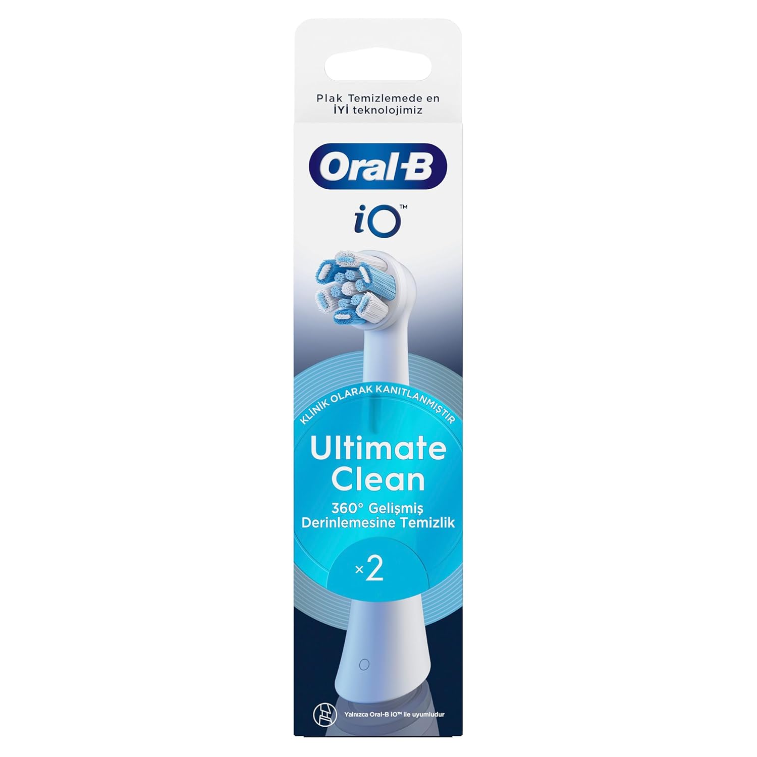 Oral-B iO Ultimate Clean Beyaz Diş Fırçası Yedek Başlığı 2 Adet