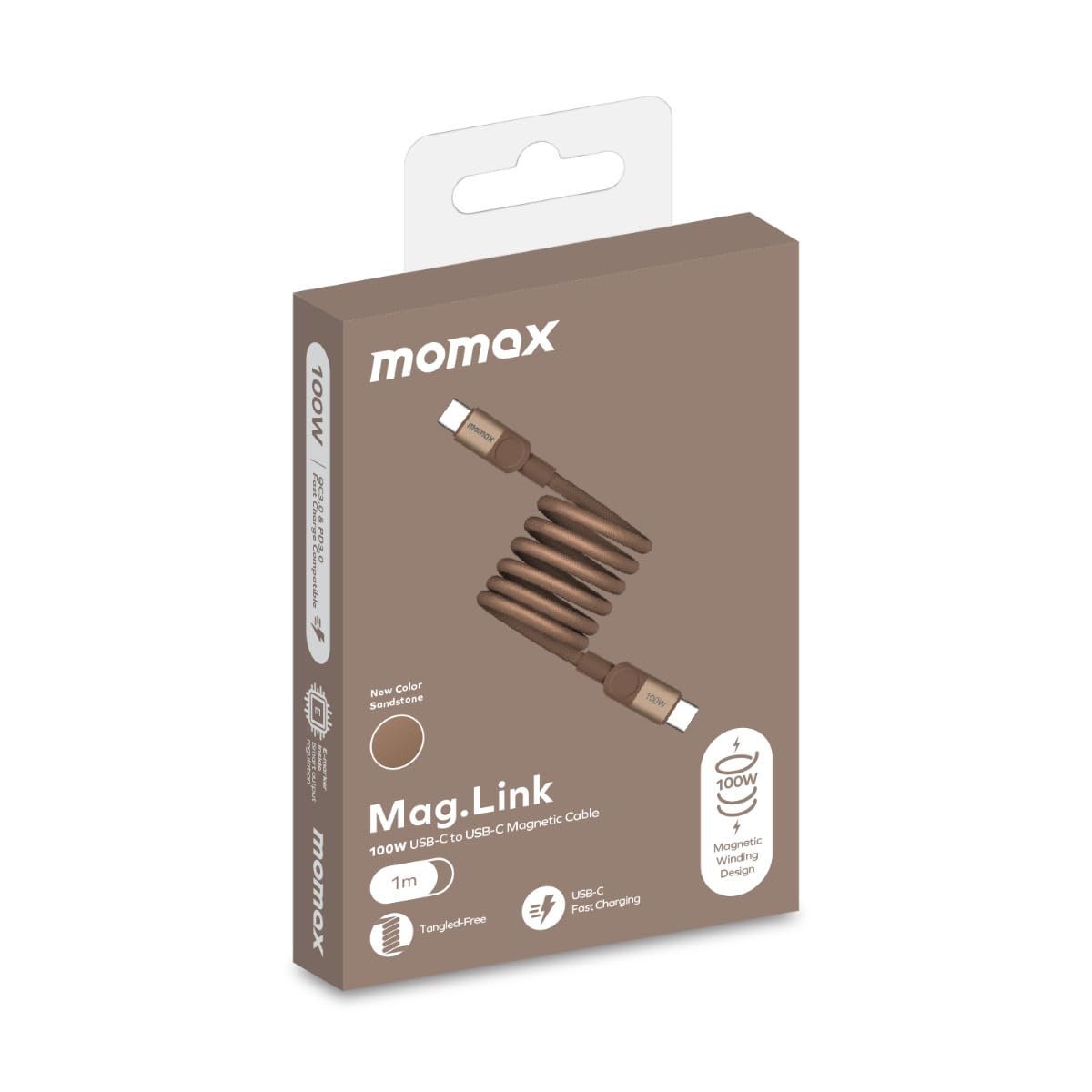 MOMAX DC52L2 Mag.Link 100W USB-C to USB-C Magnetic Cable