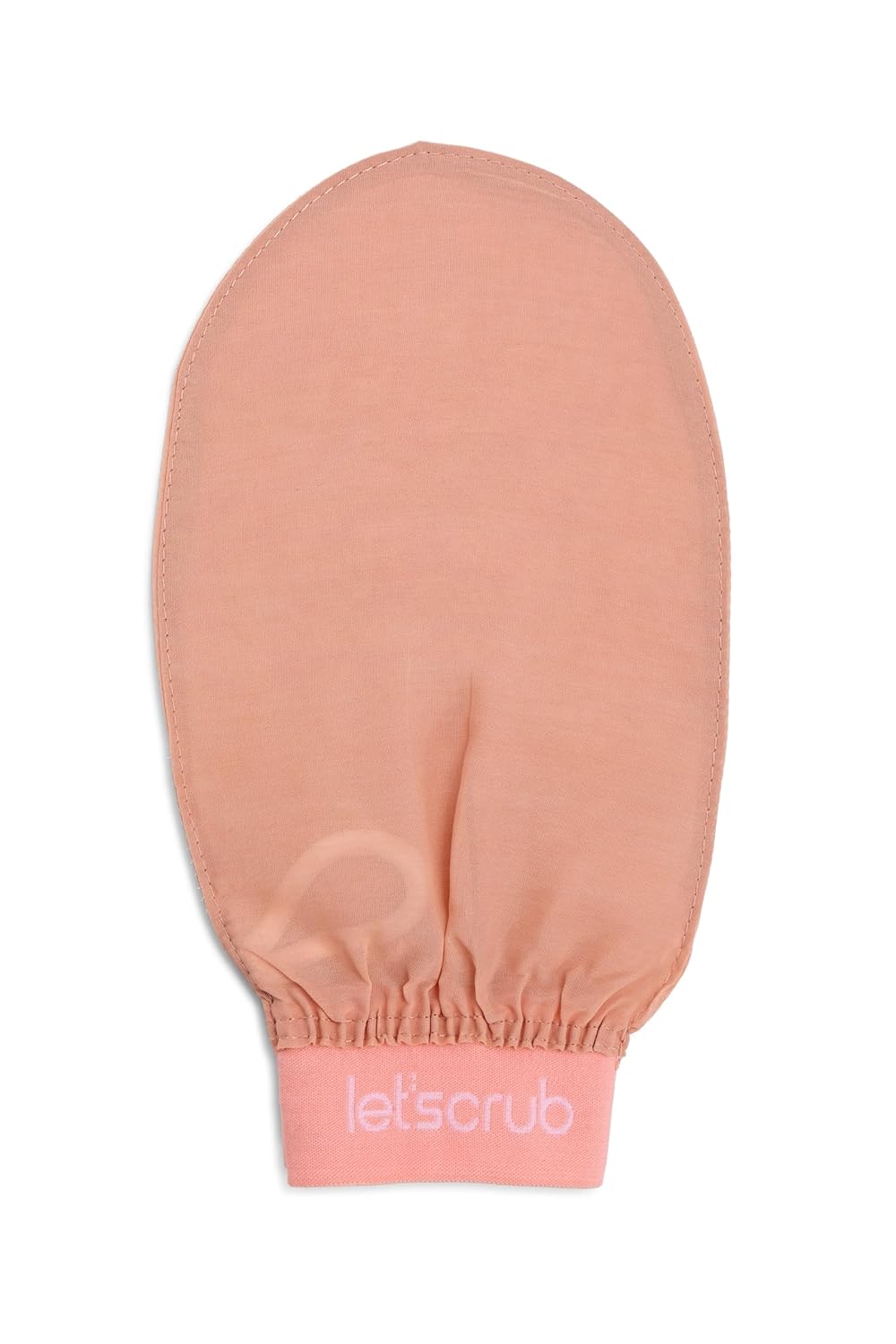 Let'scrub Bej Lastikli Banyo Duş Kesesi Peeling Eldiveni%100 Floş Ipek Hassas Ciltler Için