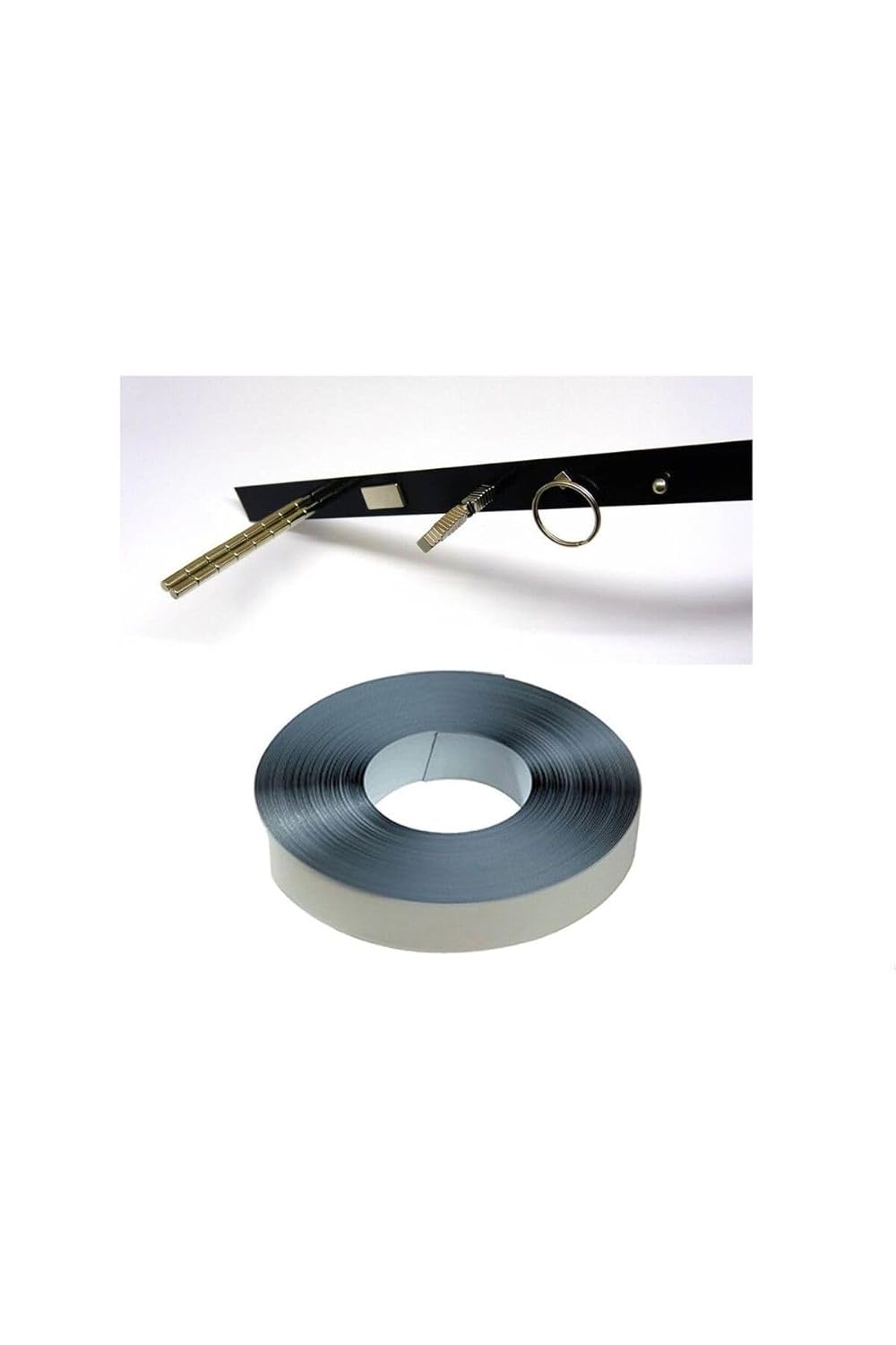 Hdg 1 Metre Mıknatıs Tutan Yapışkanlı Metal Şerit Bant Siyah - 2 Cm Genişlik