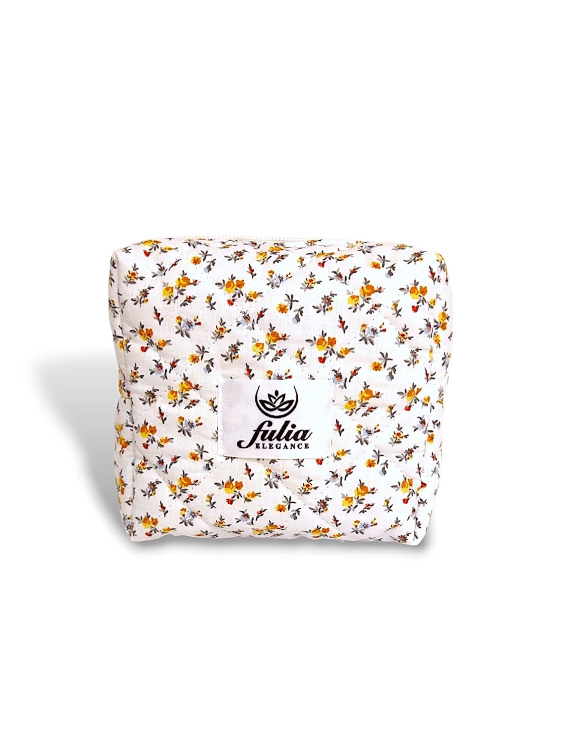 Makyaj Çantası | Hijyen Çantası | Ped Çantası | Çanta İçi Organizer | Küçük Boy Seyahat Makyaj Çantası (Beyaz-Sarı)